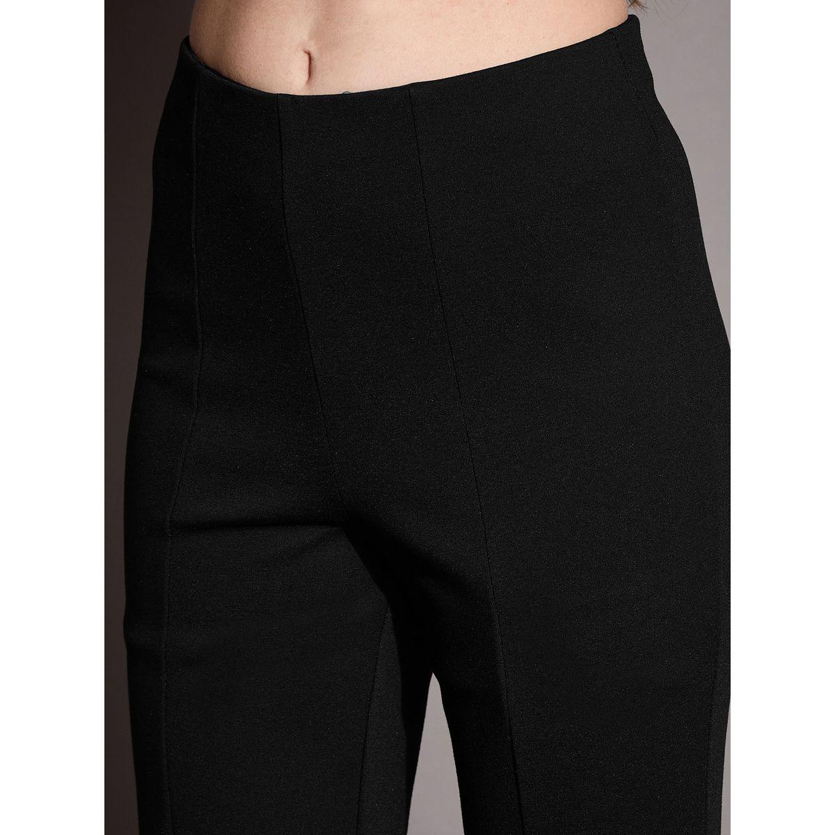 بنطال بوت كات واسع بخصر عالي ساسافراس × ستايلي-women-clothing-bottoms-trousers-image-4