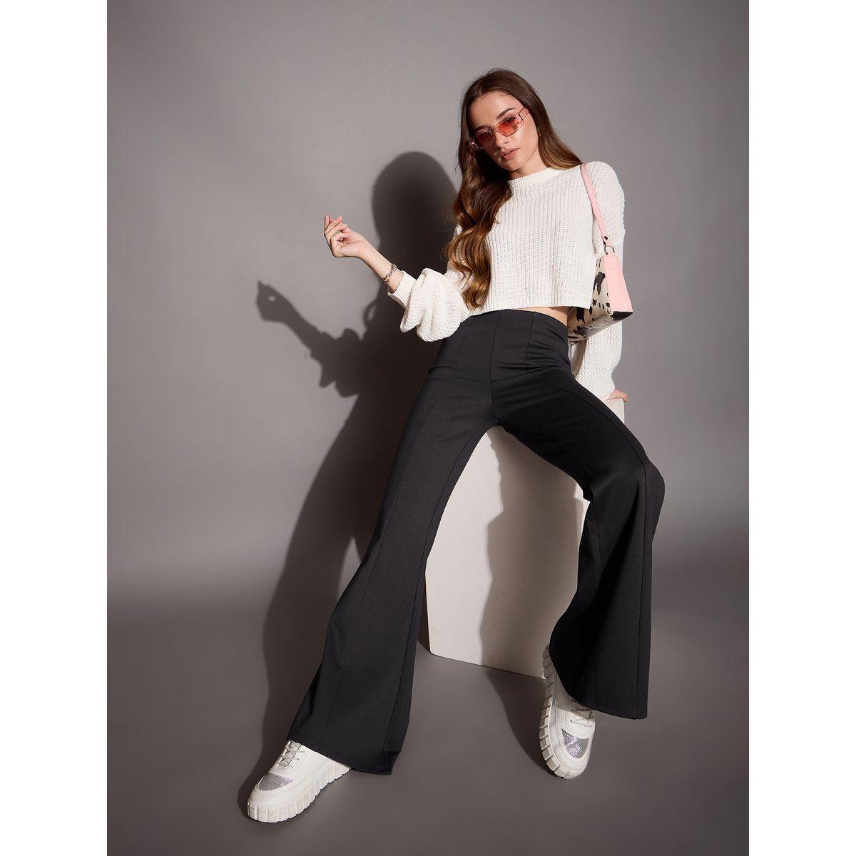 Sassafras X Styli  High Rise Bootcut Flared Trousers-women-clothing-bottoms-trousers-image-2