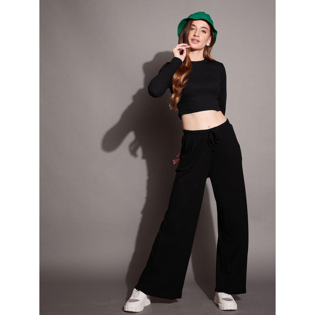 Sassafras X Styli  Relaxed Fit Ribbed Drawstring Pants-women-clothing-bottoms-trousers-image-2