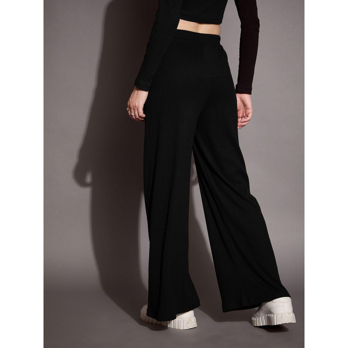 بنطال مضلع بقصة مريحة وأربطة ساسافراس × ستايلي-women-clothing-bottoms-trousers-image-5