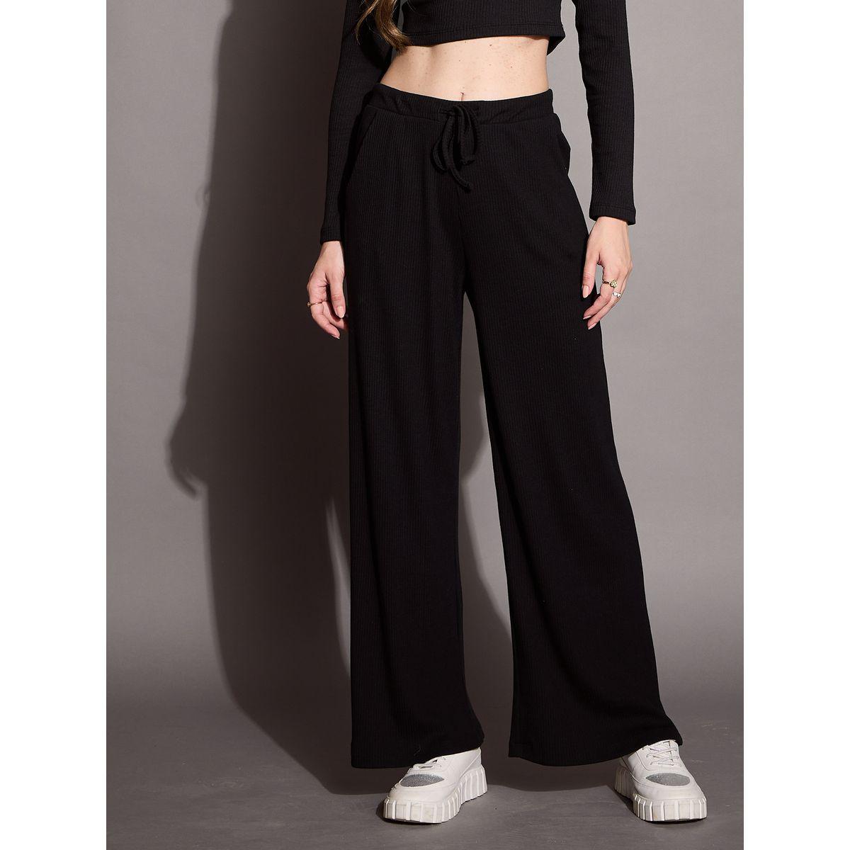 بنطال مضلع بقصة مريحة وأربطة ساسافراس × ستايلي-women-clothing-bottoms-trousers-image-7