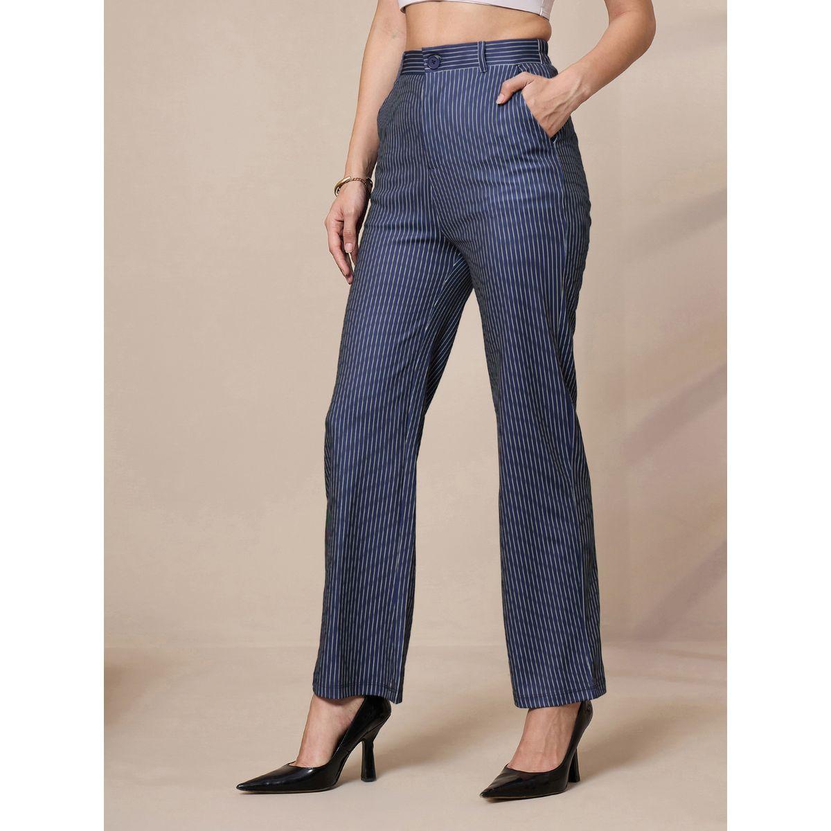 Sassafras X Styli  Striped Slim Fit Trousers-women-clothing-bottoms-trousers-image-3