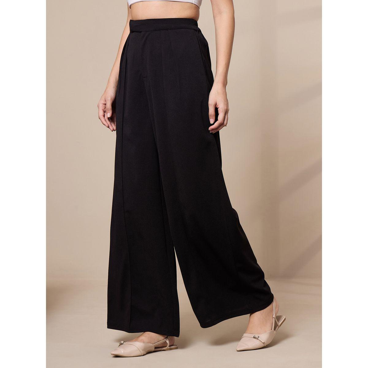 Sassafras X Styli  High Rise Pleat Detail Wide Leg Trousers-women-clothing-bottoms-trousers-image-3
