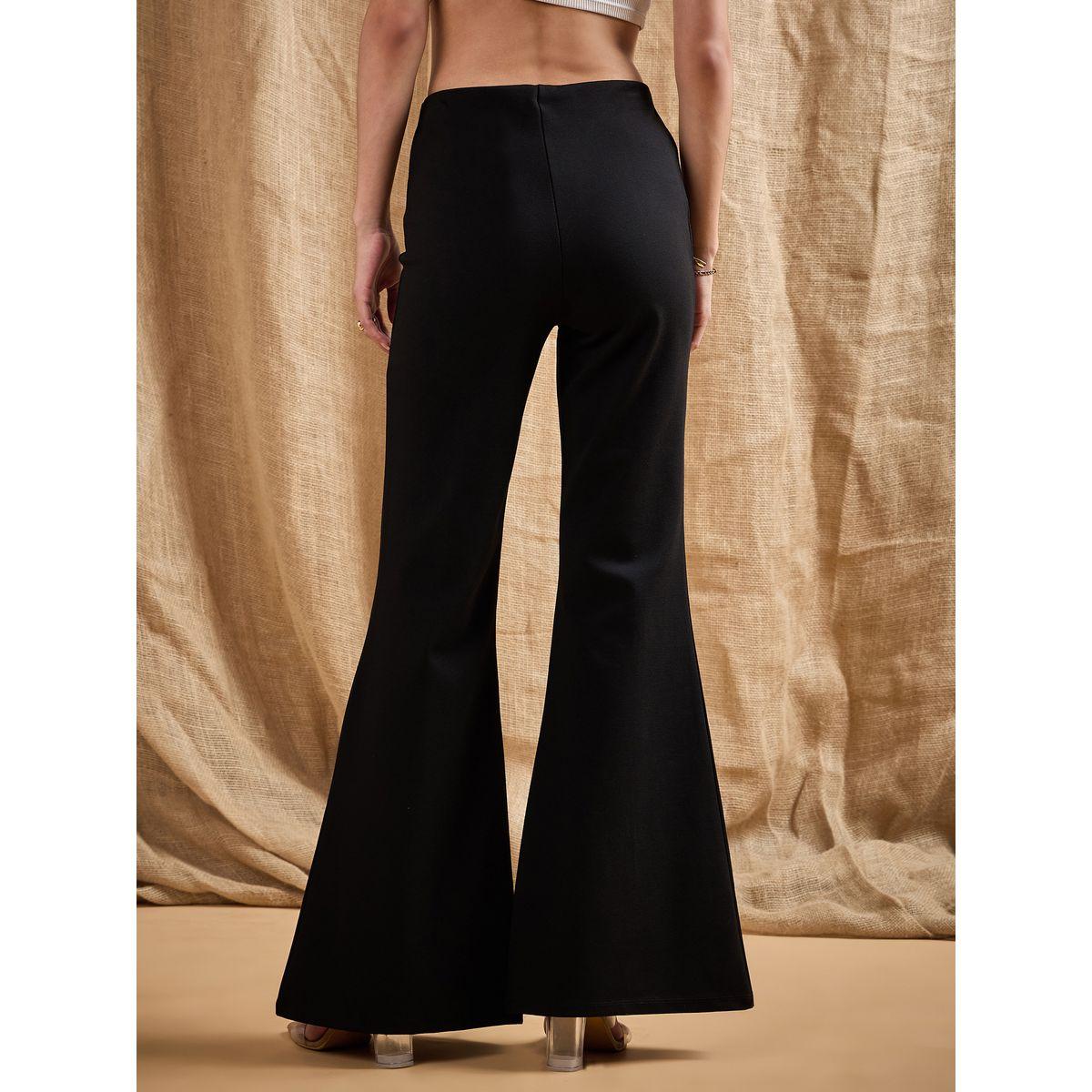 Sassafras X Styli  Front Button Flared Bell Bottom Pants-women-clothing-bottoms-trousers-image-5