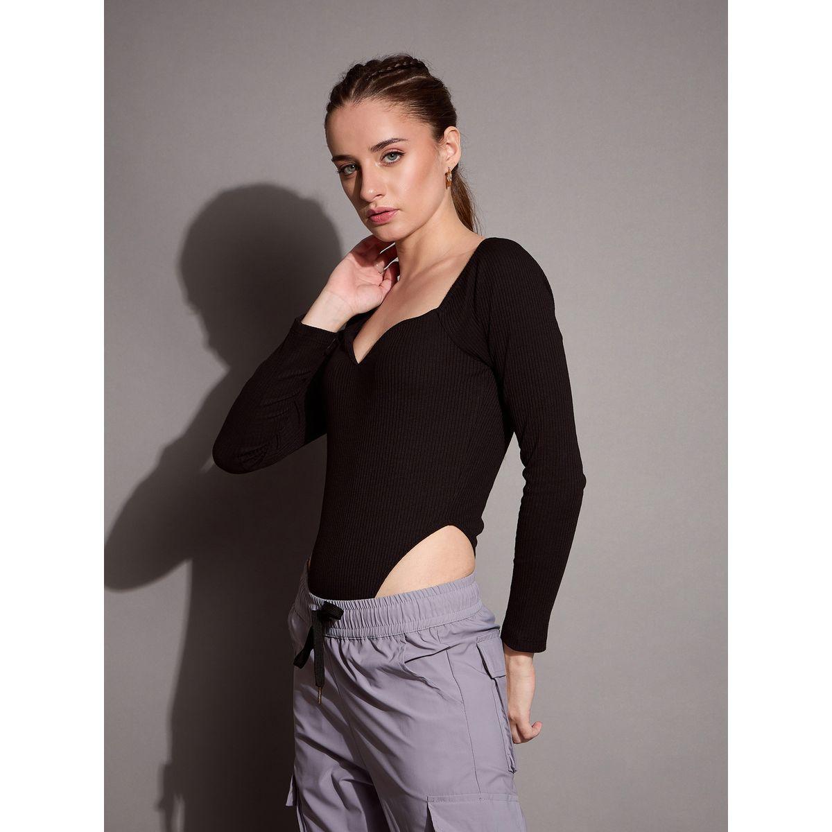 بودي سوت مضلع بياقة على شكل قلب ساسافراس × ستايلي-women-clothing-shirtsandblouses-blouses-image-3