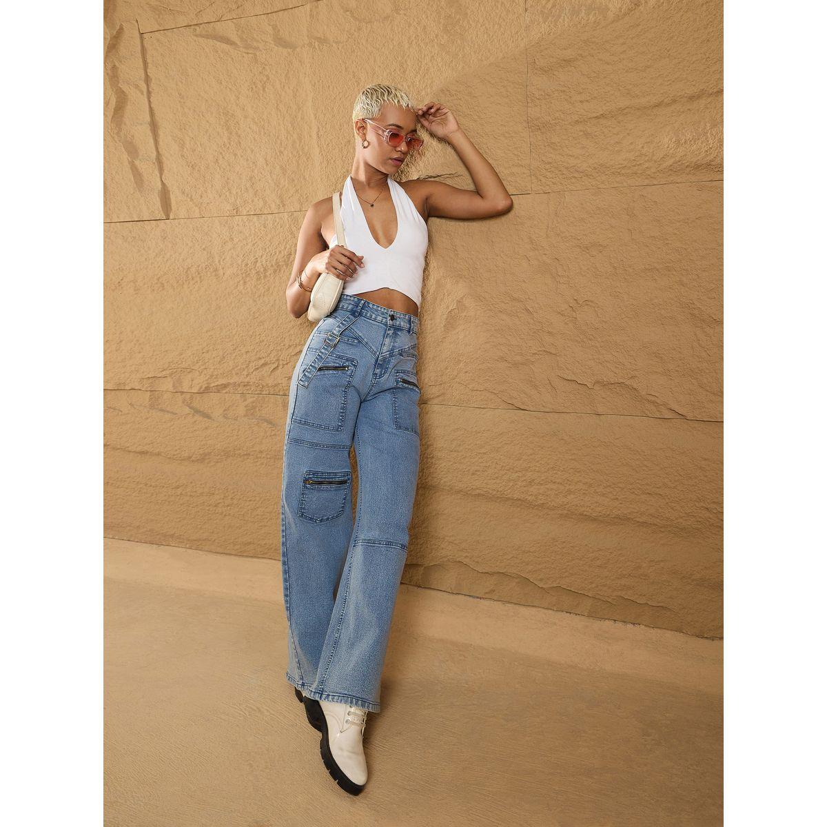 Sassafras X Styli  High Rise Front Zipper Pocket Straight Fit Jeans-women-clothing-bottoms-jeans-image-2