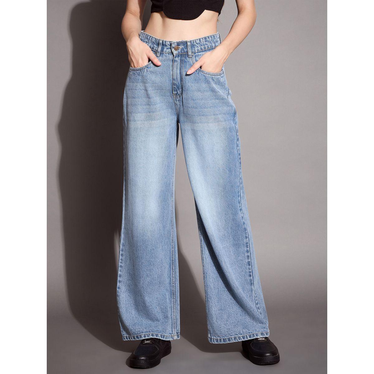 Sassafras X Styli  High Rise Wide Leg Jeans-women-clothing-bottoms-jeans-image-1