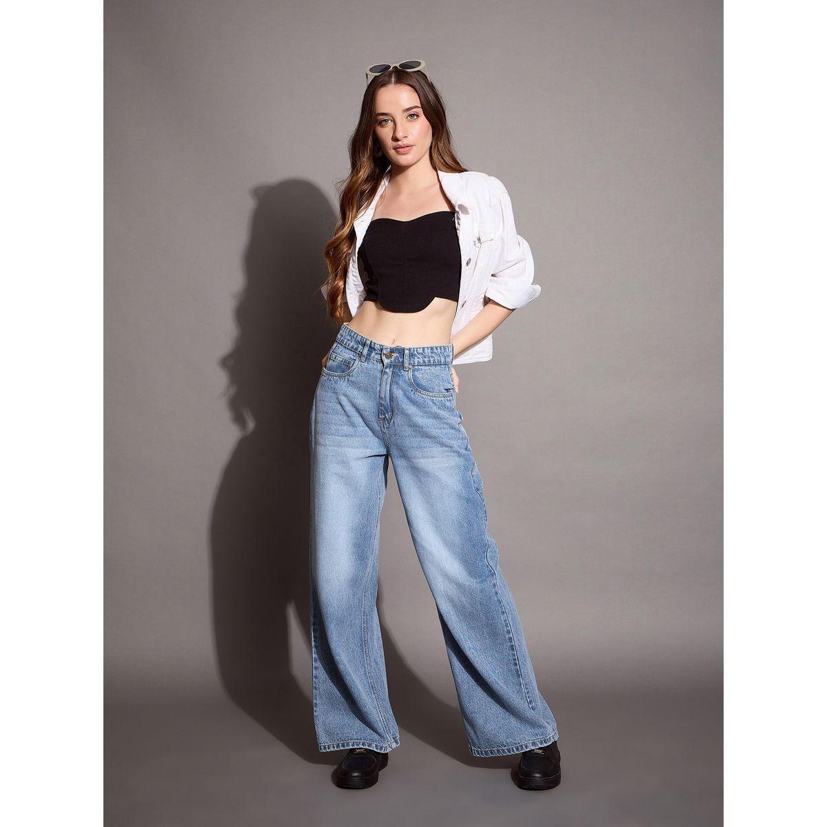 Sassafras X Styli  High Rise Wide Leg Jeans-women-clothing-bottoms-jeans-image-2