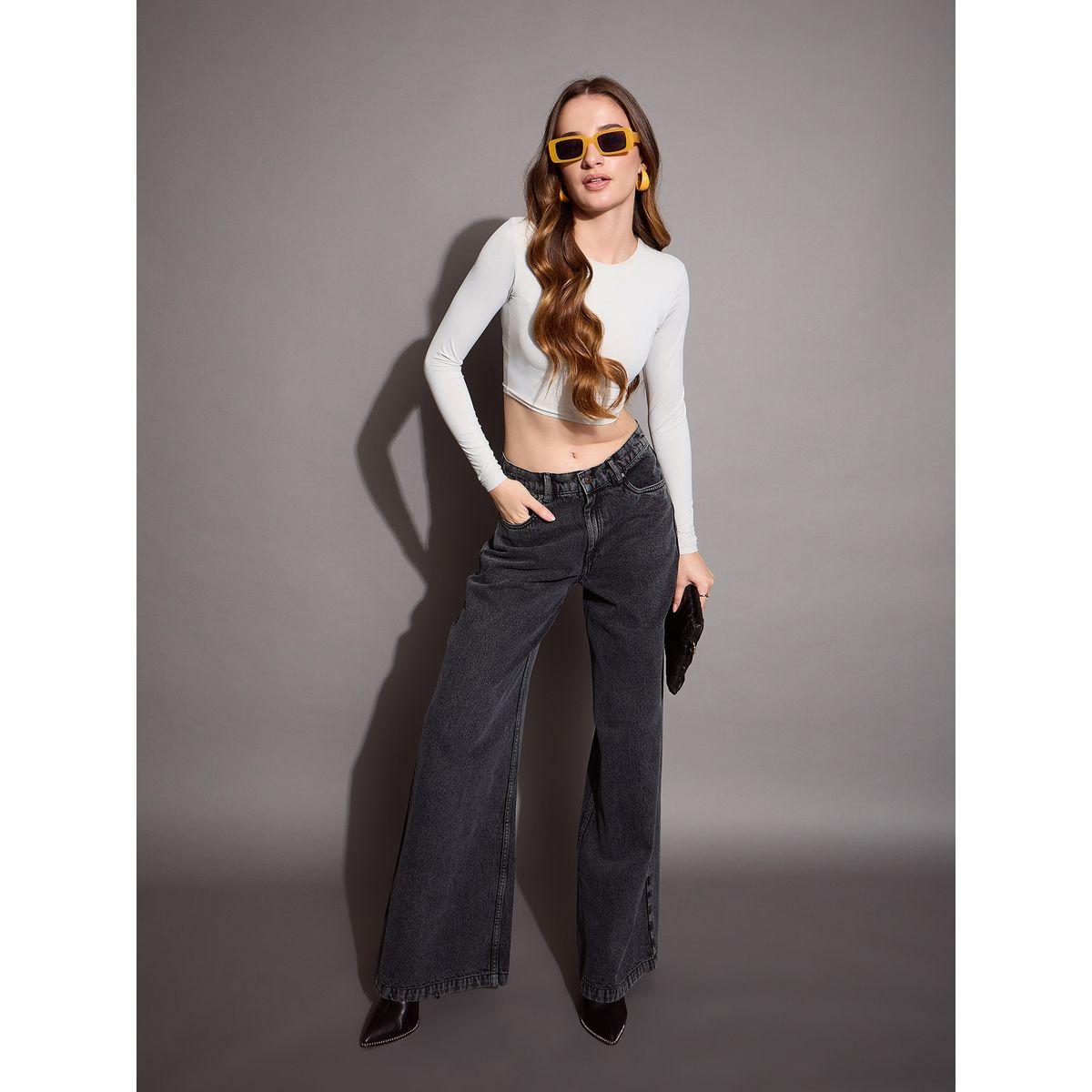 Sassafras X Styli  Low Rise Wide Leg Jeans-women-clothing-bottoms-jeans-image-2