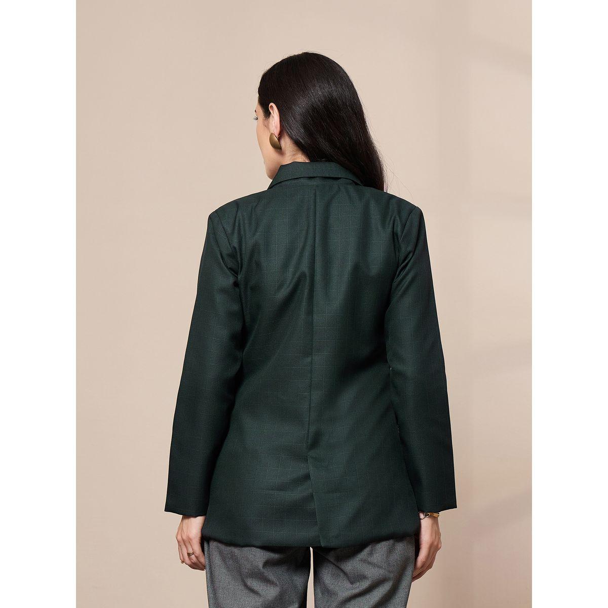 بليزر بصدر مزدوج وصفين أزرار ساسافراس × ستايلي-women-clothing-coatsandjackets-blazers-image-5