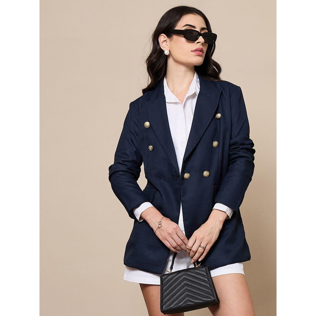 بليزر بصفين أزرار وقصة عادية ساسافراس × ستايلي-women-clothing-coatsandjackets-blazers-image-1