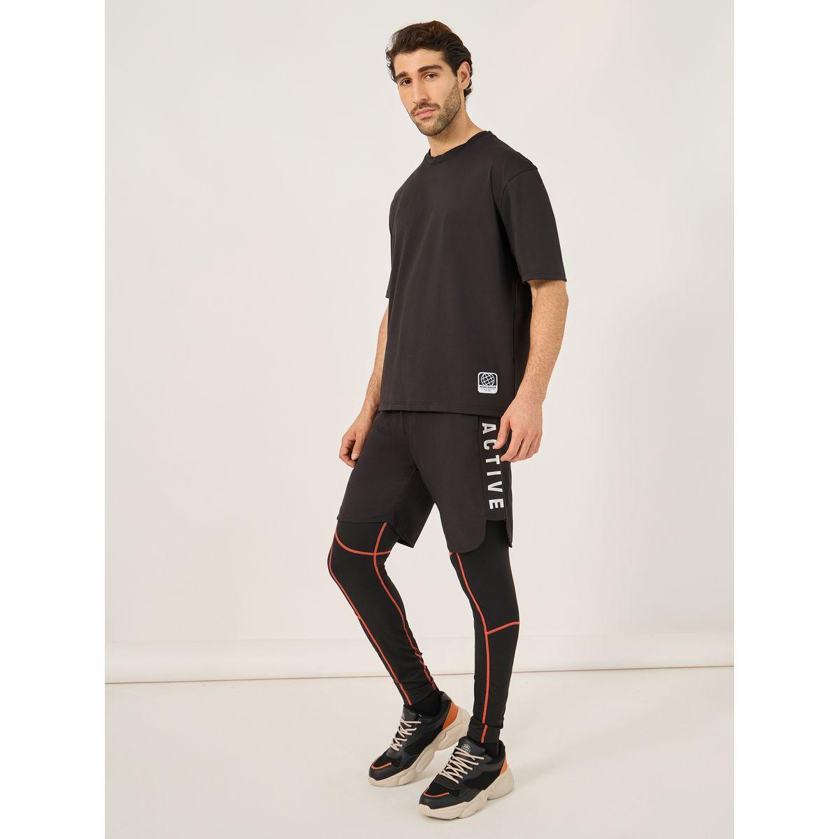 Styli Training Compression Tights with Contrast Stitch Detail-men-clothing-sportswearandactivewear-bottoms-image-2