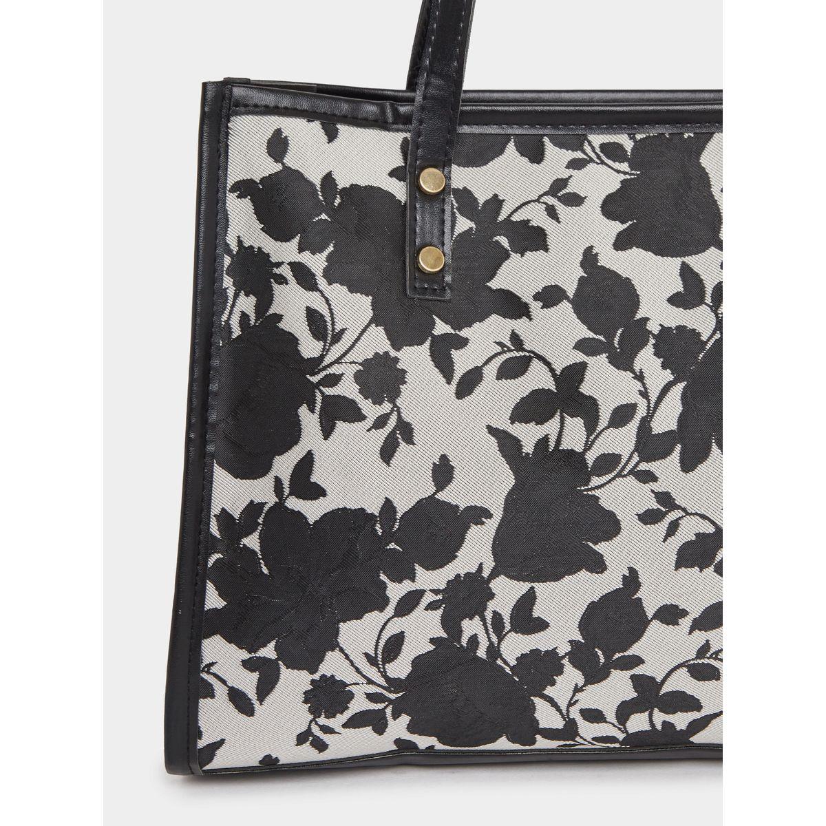 حقيبة كتف بنمط زهور مع سحاب للإغلاق-women-bagsandwallets-handbags-image-3
