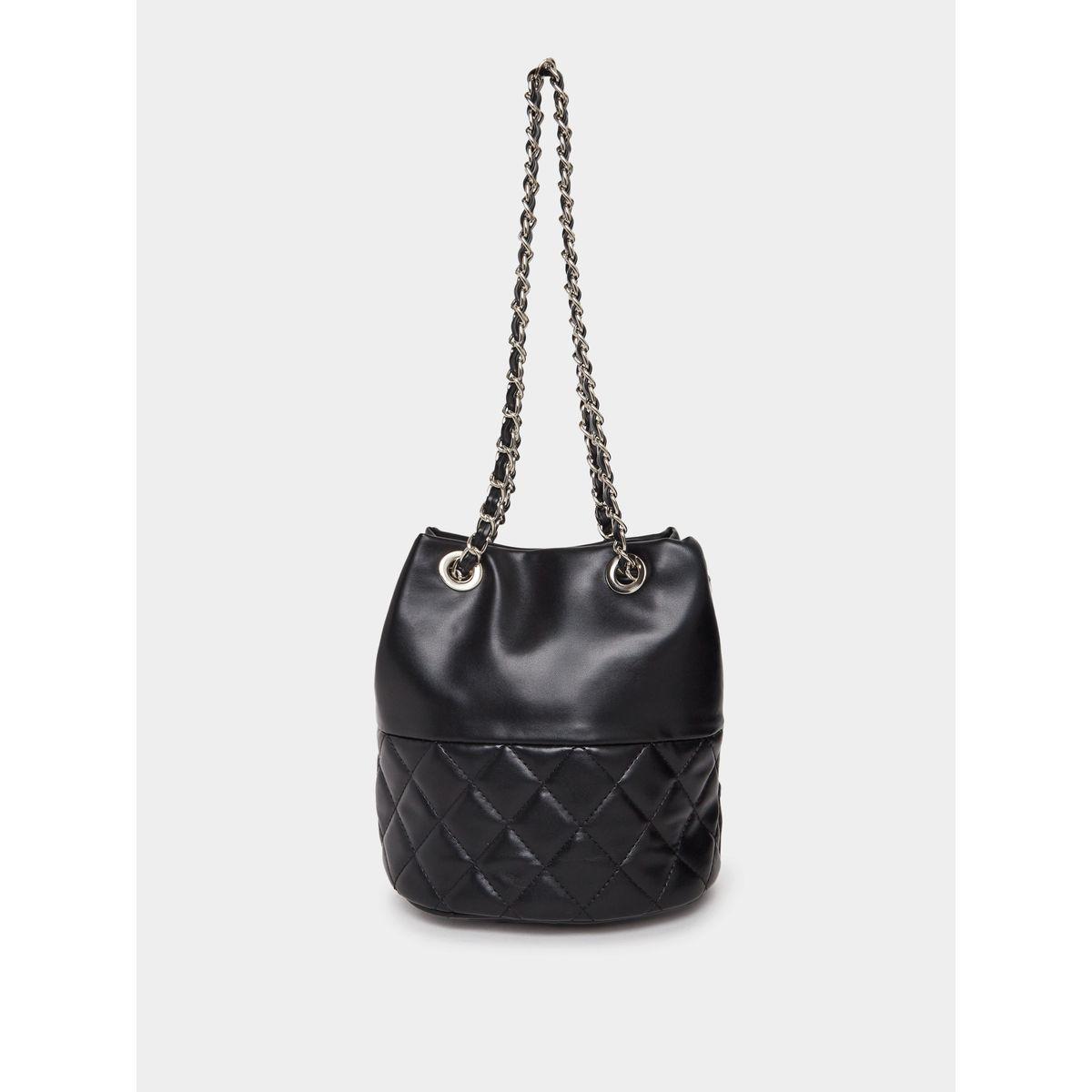 Diamond Pattern Bucket Bag with Chain Strap-women-bagsandwallets-handbags-image-2