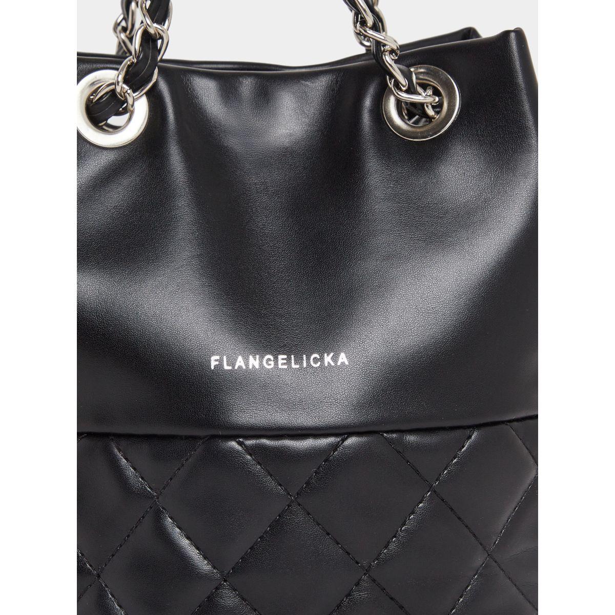 Diamond Pattern Bucket Bag with Chain Strap-women-bagsandwallets-handbags-image-3