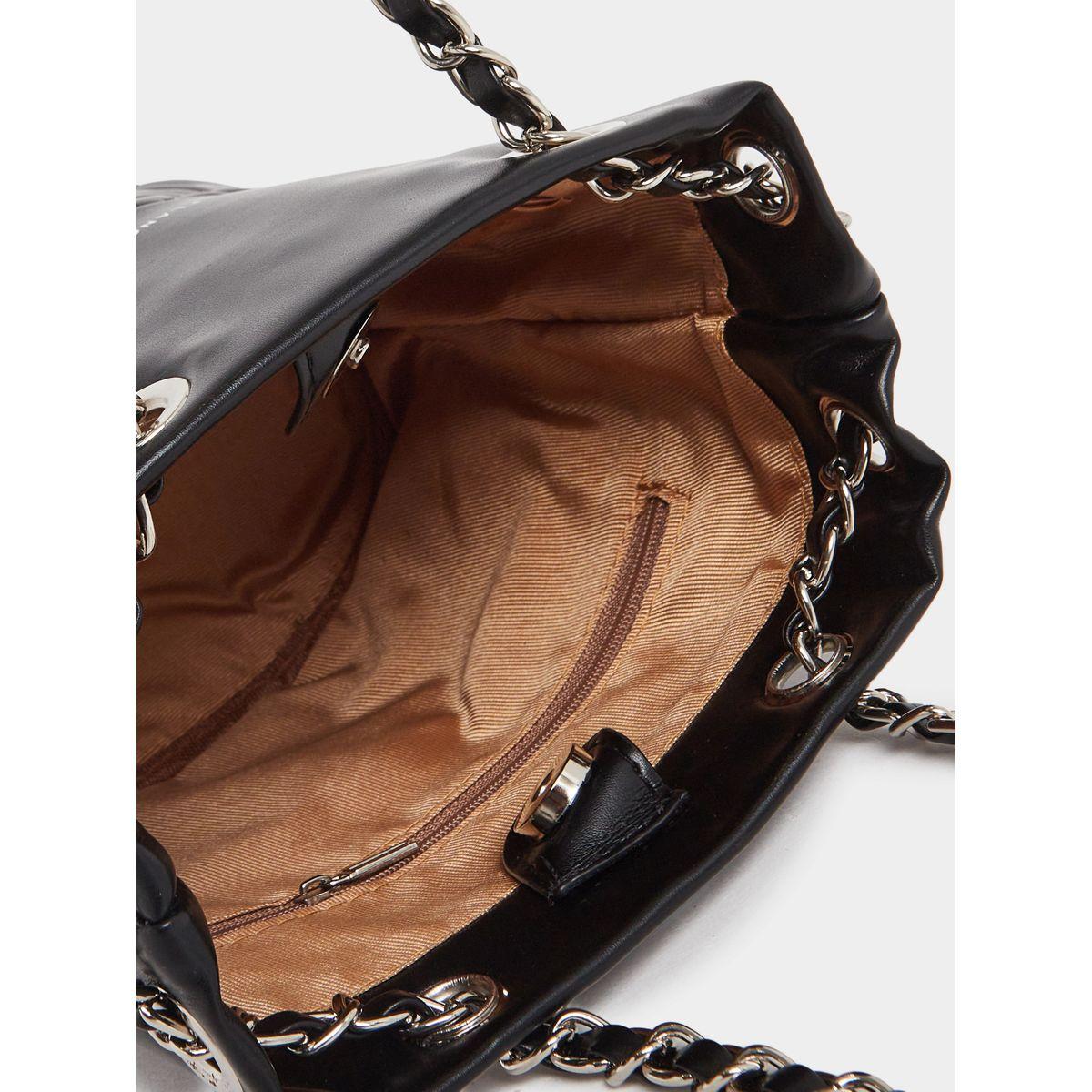 Diamond Pattern Bucket Bag with Chain Strap-women-bagsandwallets-handbags-image-4