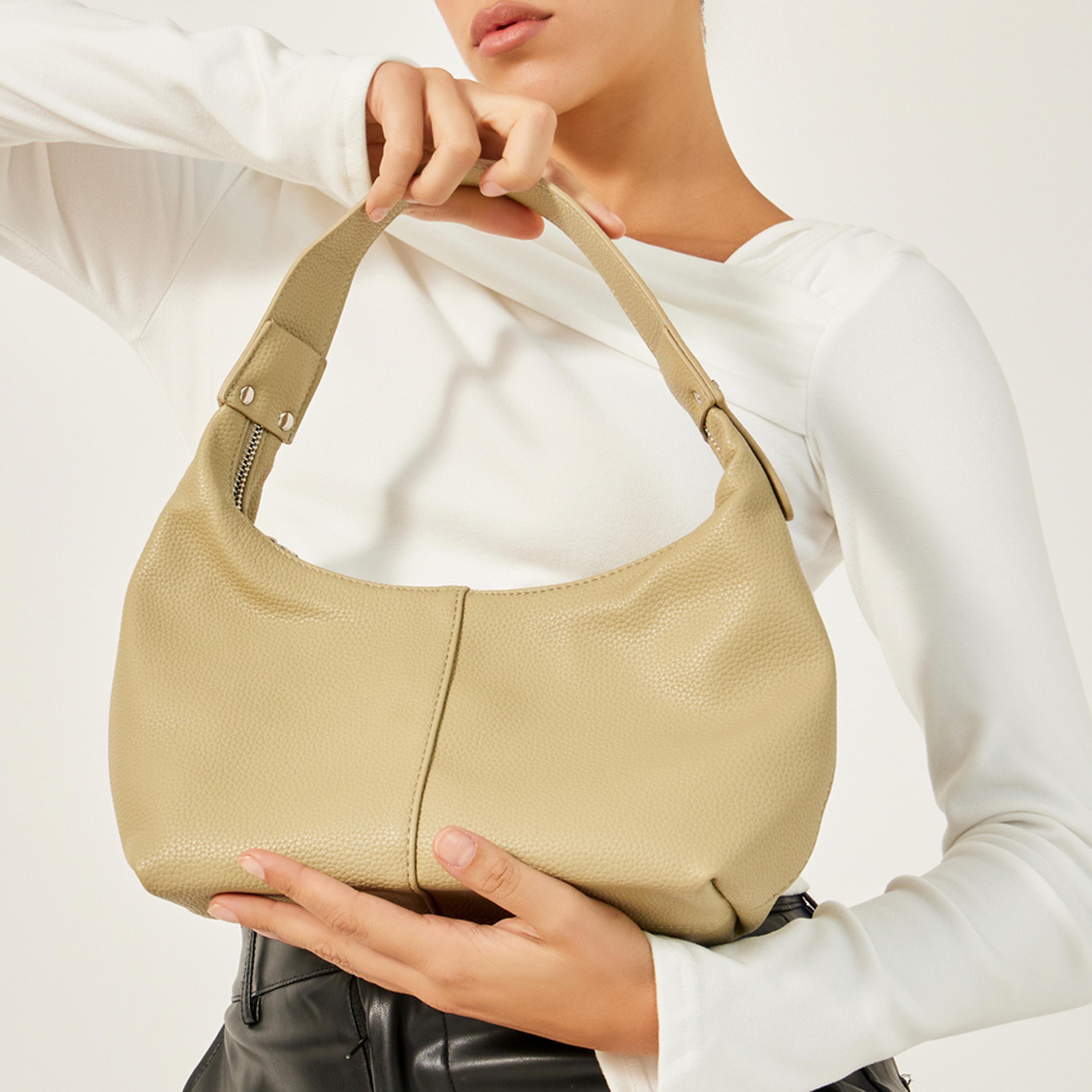 Styli Textured Shoulder Bag With Zip Closure-women-bagsandwallets-handbags-image-3