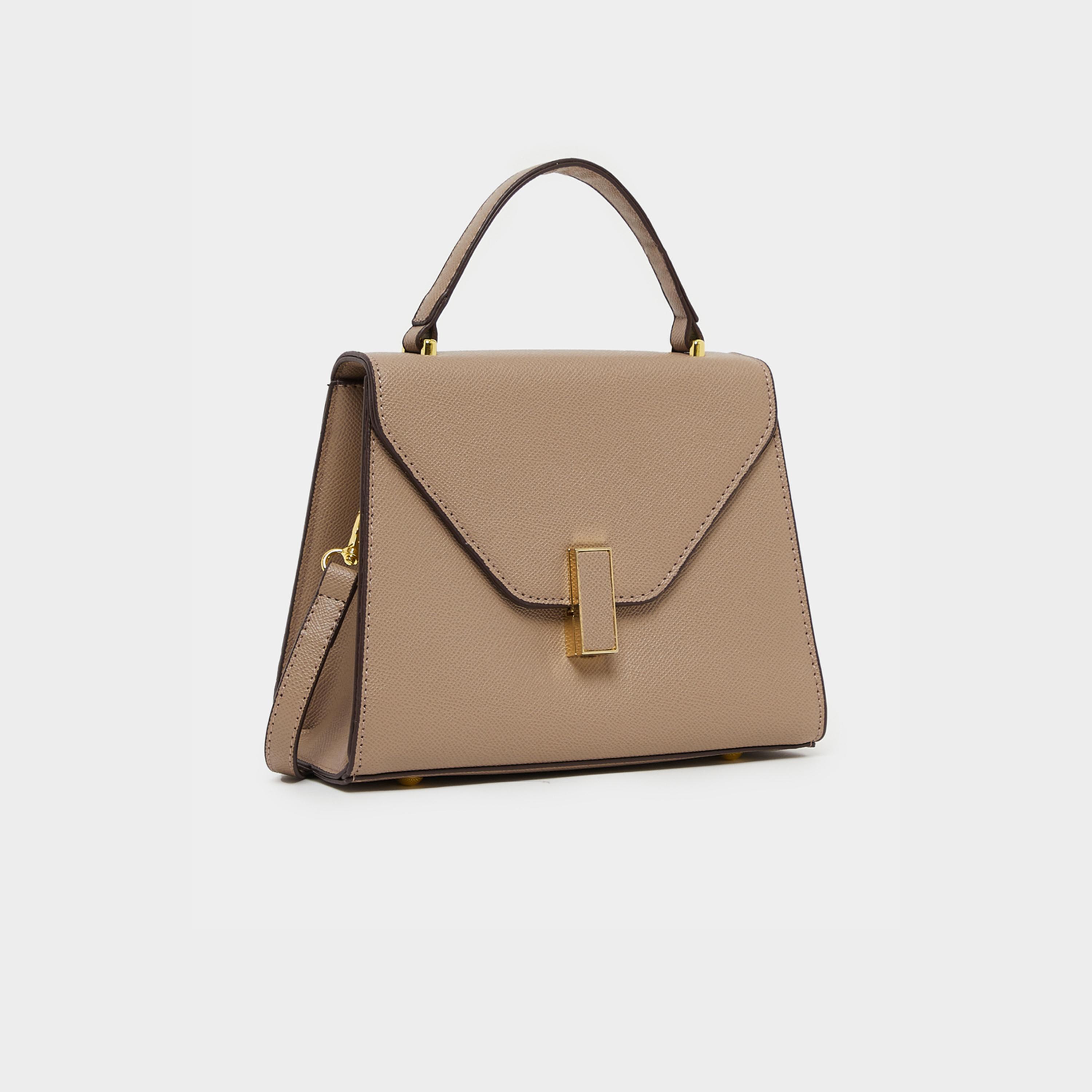 Styli Textured Handbag with Top Handle & Adjustable Strap-women-bagsandwallets-handbags-image-1