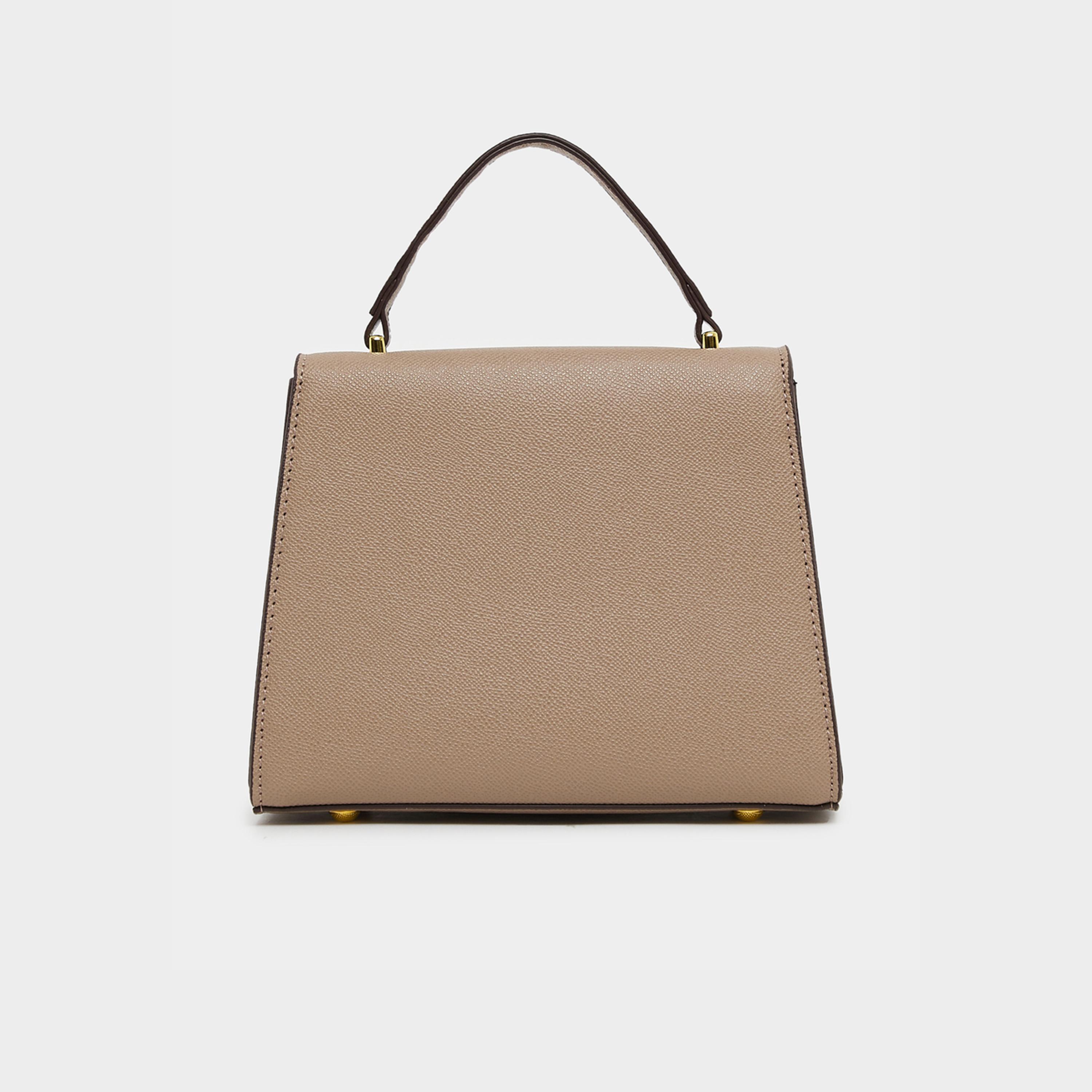 Styli Textured Handbag with Top Handle & Adjustable Strap-women-bagsandwallets-handbags-image-4