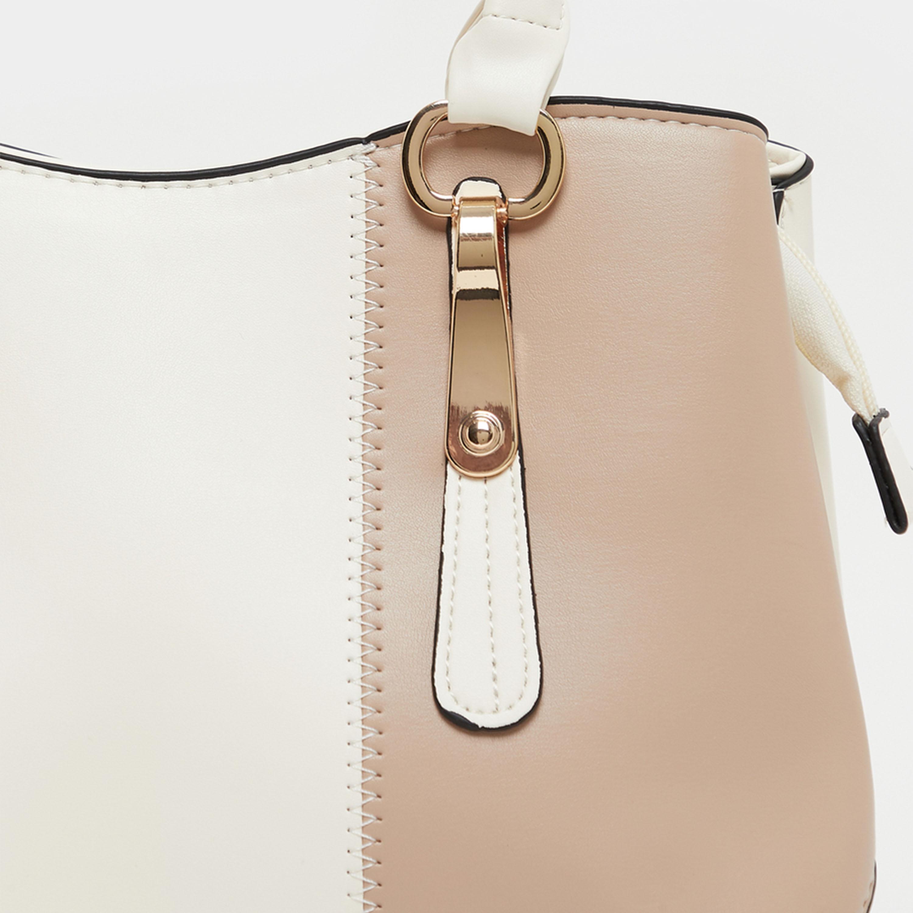 Styli Drop Chain Color Block Handbag with Top Handle-women-bagsandwallets-handbags-image-5