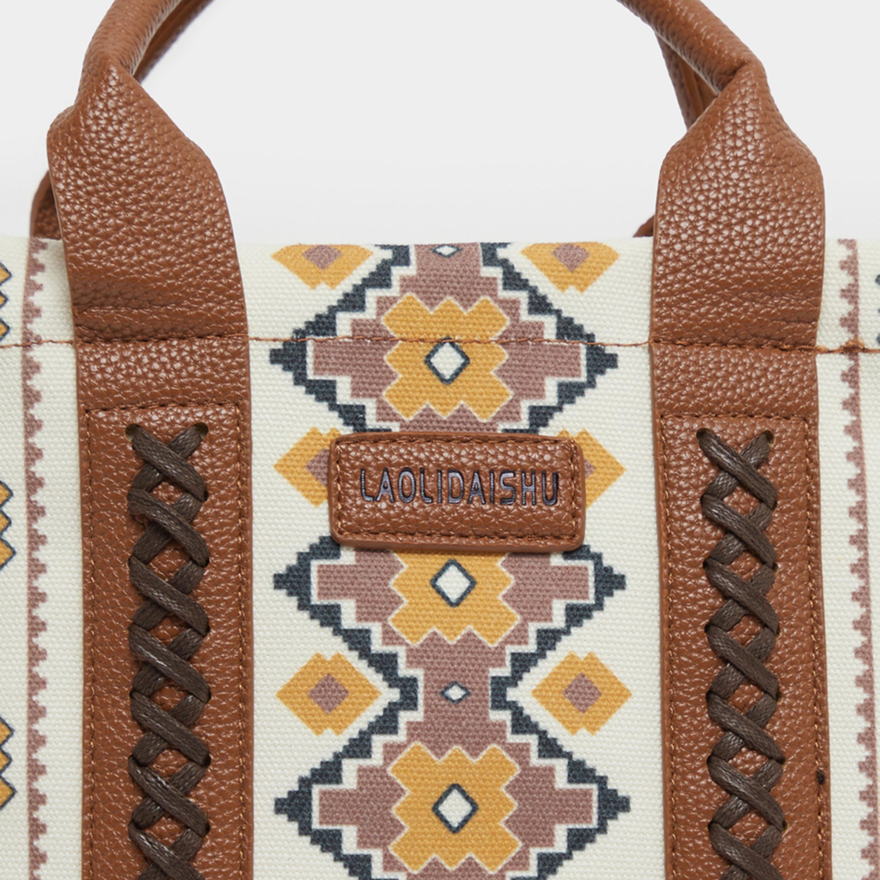 Styli Boho Print Handbag with Adjustable Strap-women-bagsandwallets-handbags-image-5