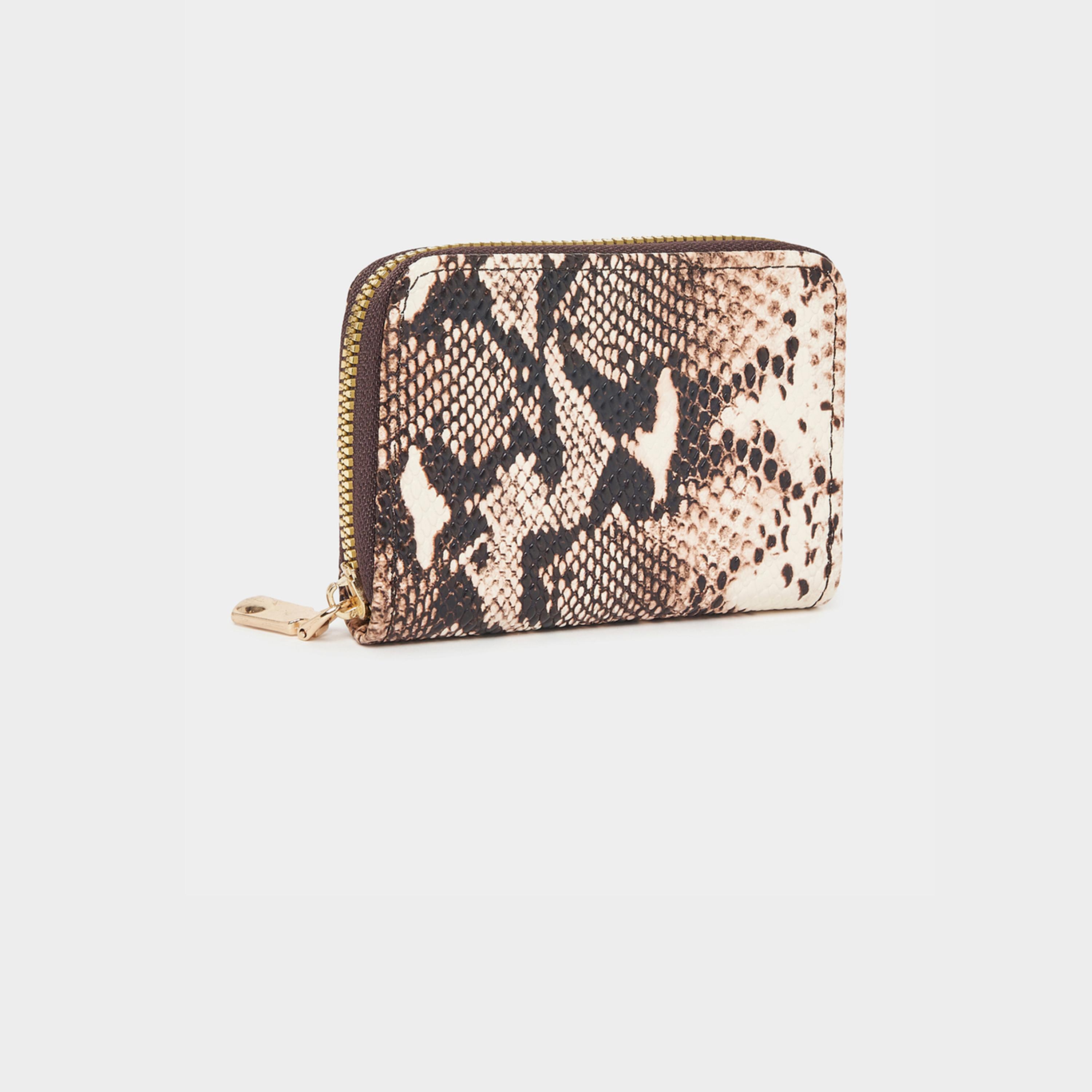 Styli Snakeskin Print Zip Around Wallet-women-bagsandwallets-wallets-image-1