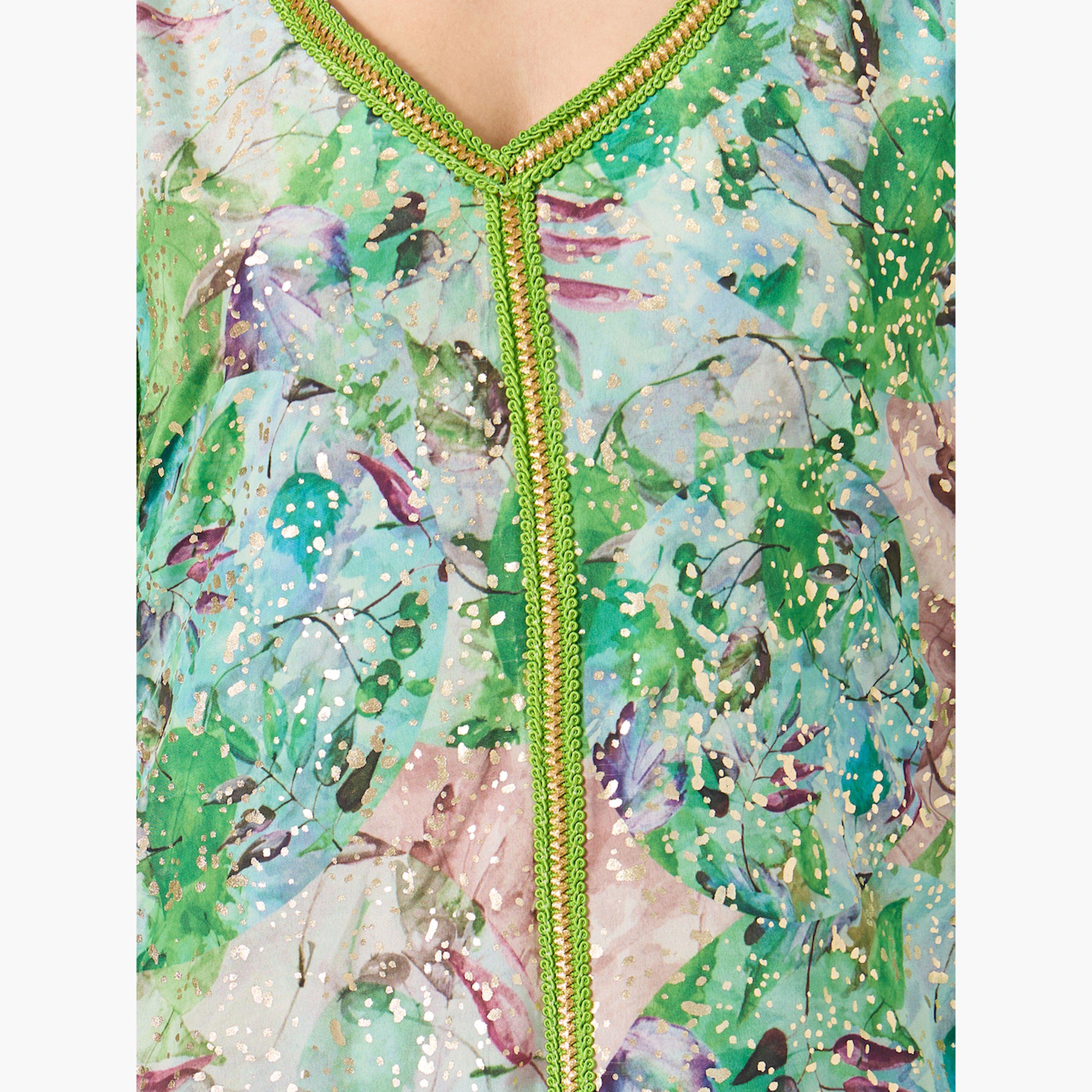 ماكسيم كرييشنز × ستايلي - قفطان بتفاصيل دانتيل ورقبة على شكل V وقصّة A-women-arabicclothing-kaftan-image-5
