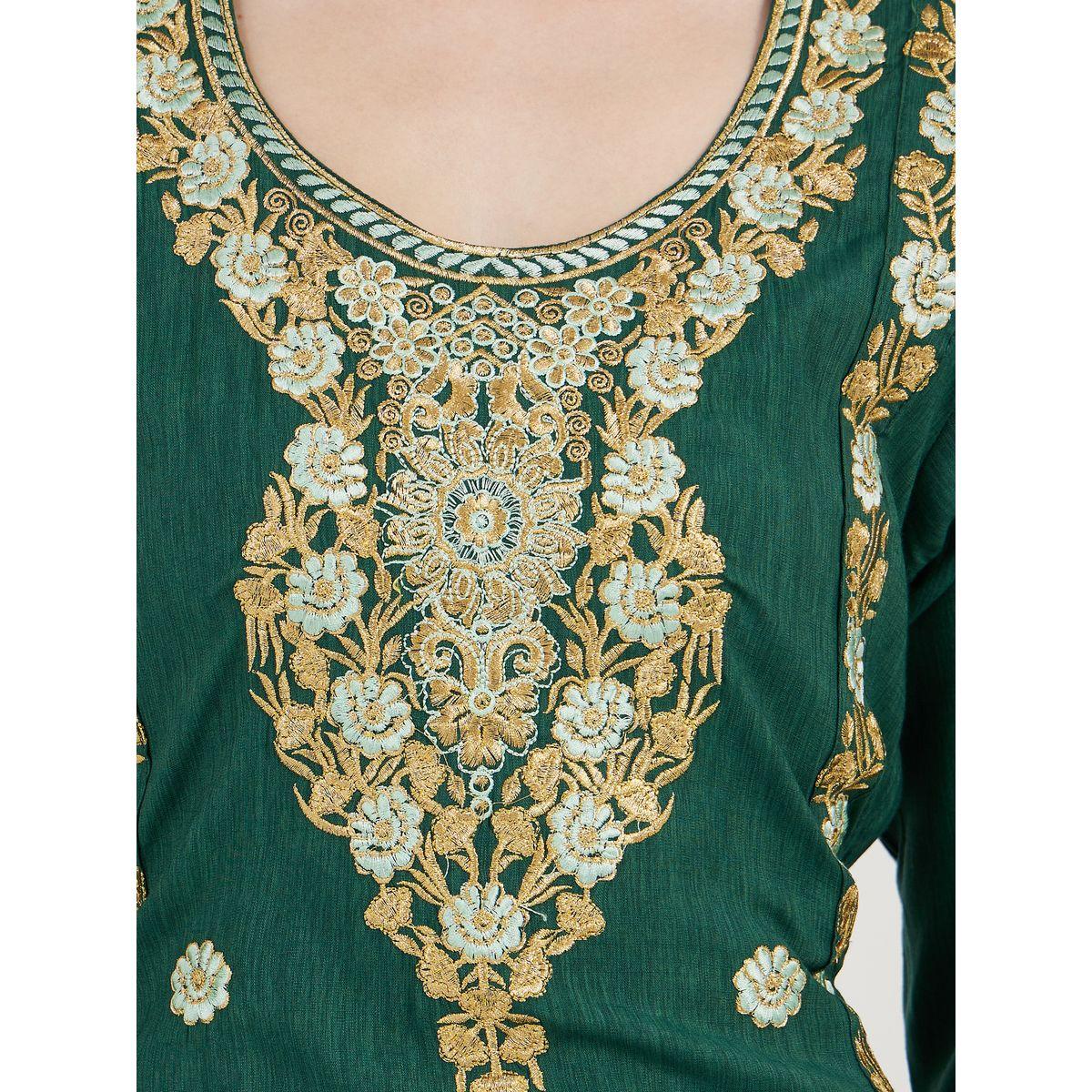Maxim Creation X Styli  Embroidered Cotton Kaftan with Bell Sleeves-women-arabicclothing-kaftan-image-3
