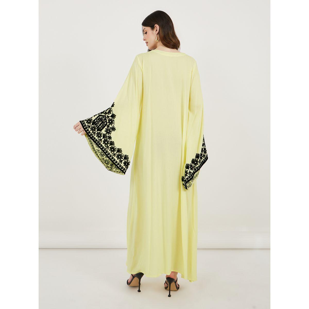 Maxim Creation X Styli  Thread Aariwork Kaftan with Flute Sleeves-women-arabicclothing-kaftan-image-5