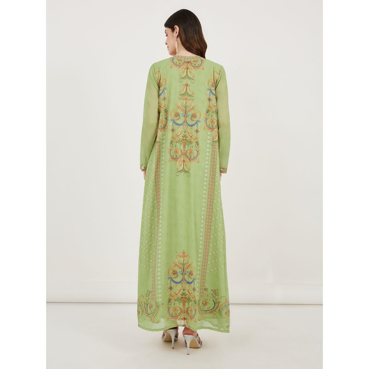 Maxim Creation Printed Georgette Kaftan with Studded Detail-women-arabicclothing-kaftan-image-5