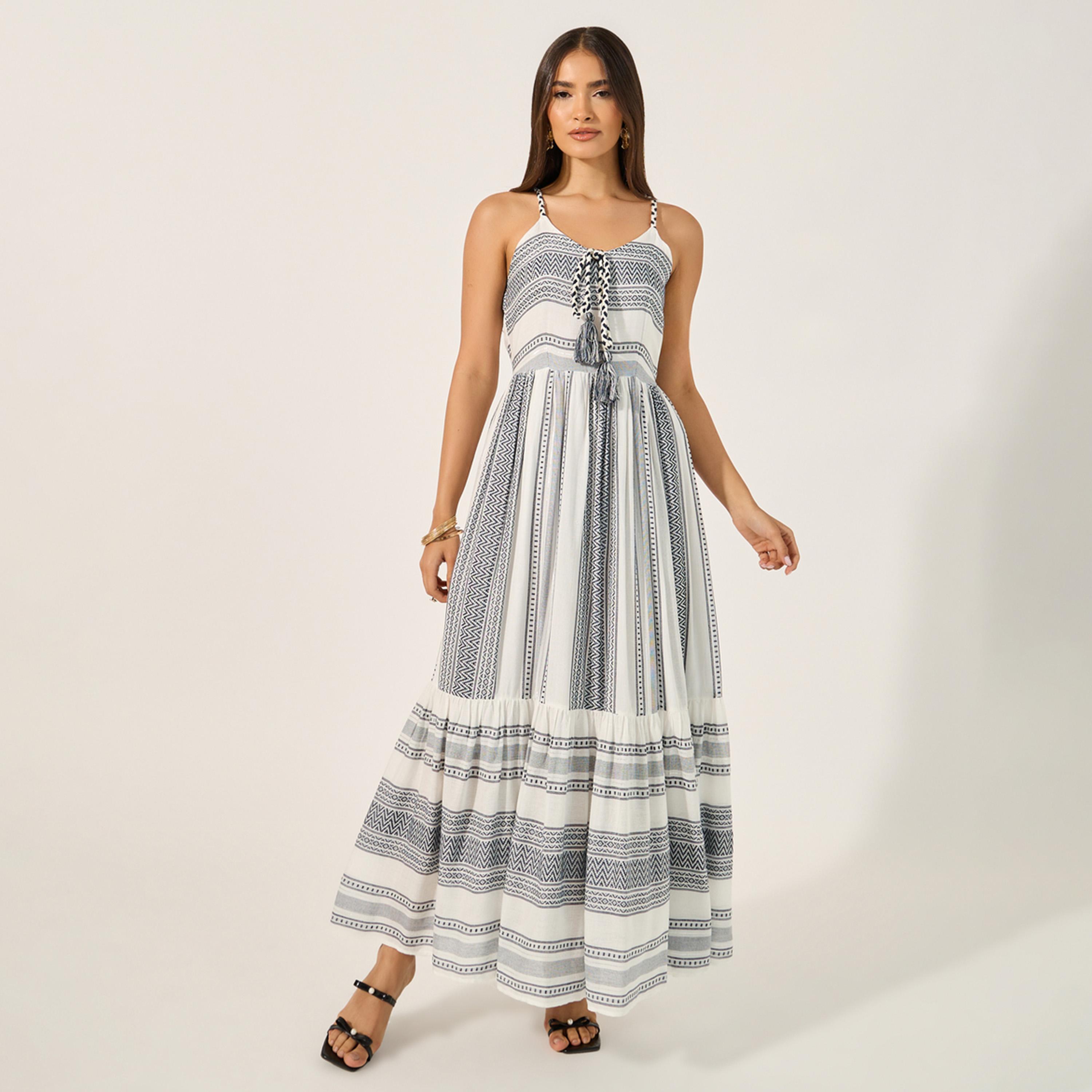 Styli Striped Strappy A-Line Maxi Dress-women-clothing-dresses-image-1