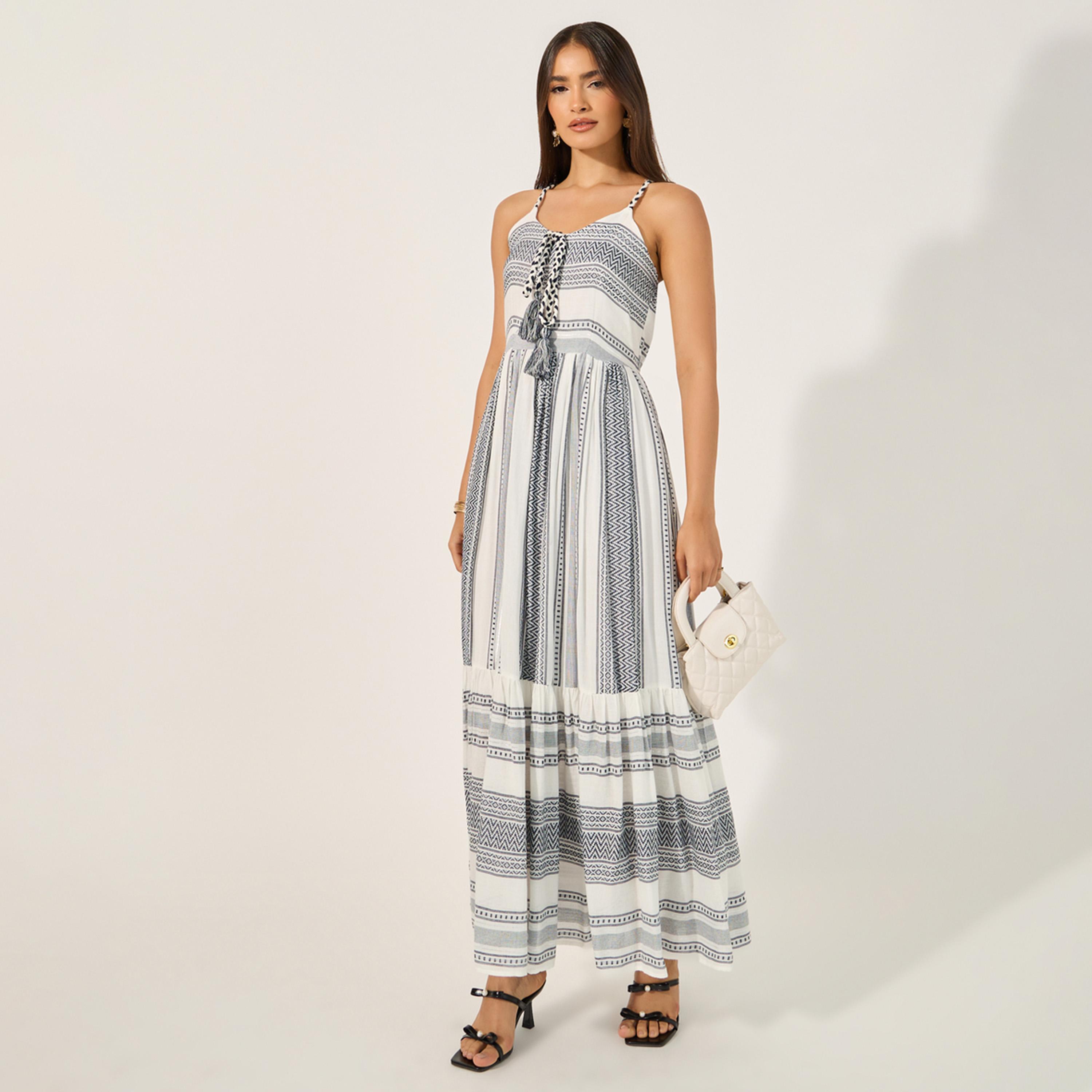 Styli Striped Strappy A-Line Maxi Dress-women-clothing-dresses-image-2