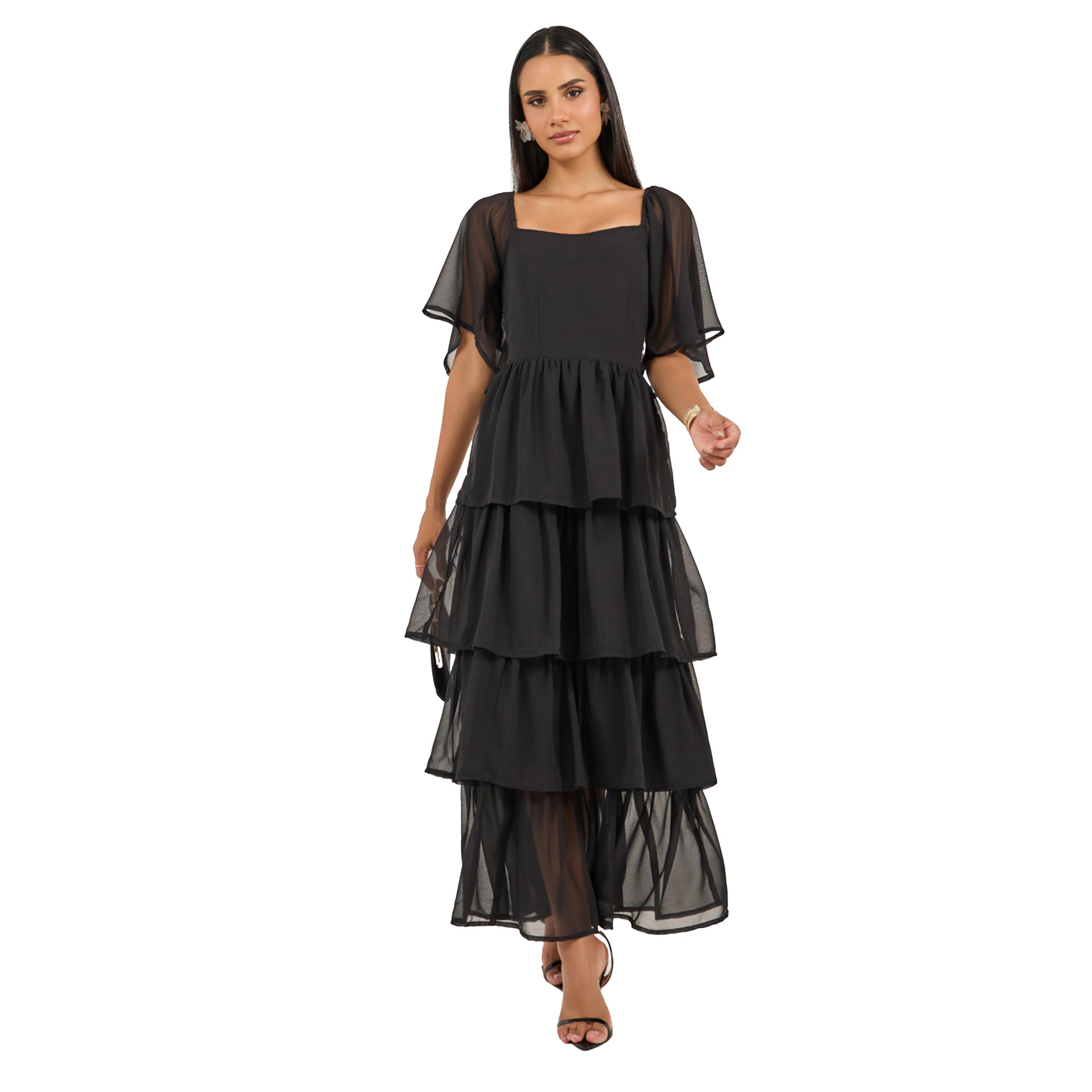 ستايلي - فستان ماكسي بأكمام ملاك-women-clothing-dresses-image-2