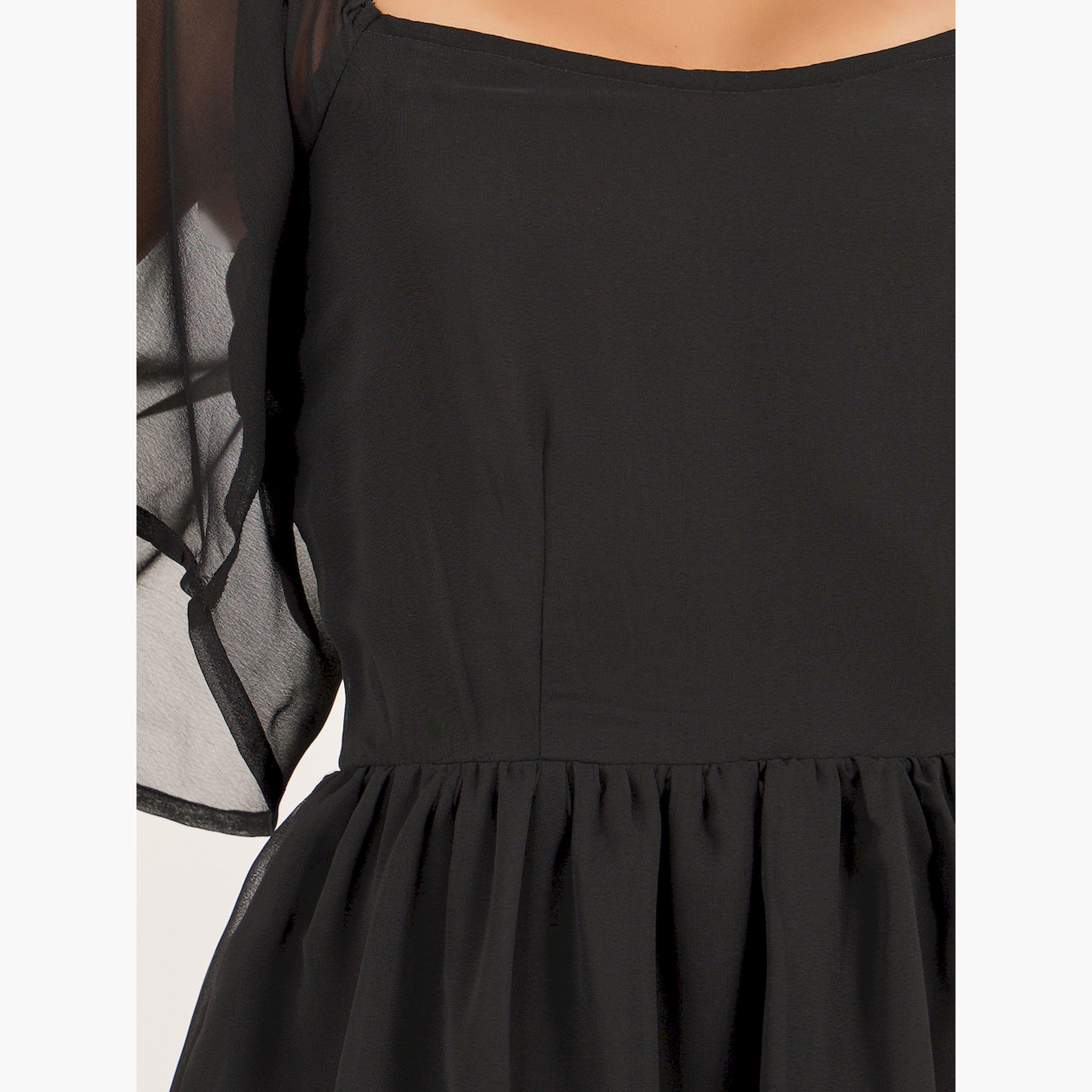 ستايلي - فستان ماكسي بأكمام ملاك-women-clothing-dresses-image-4