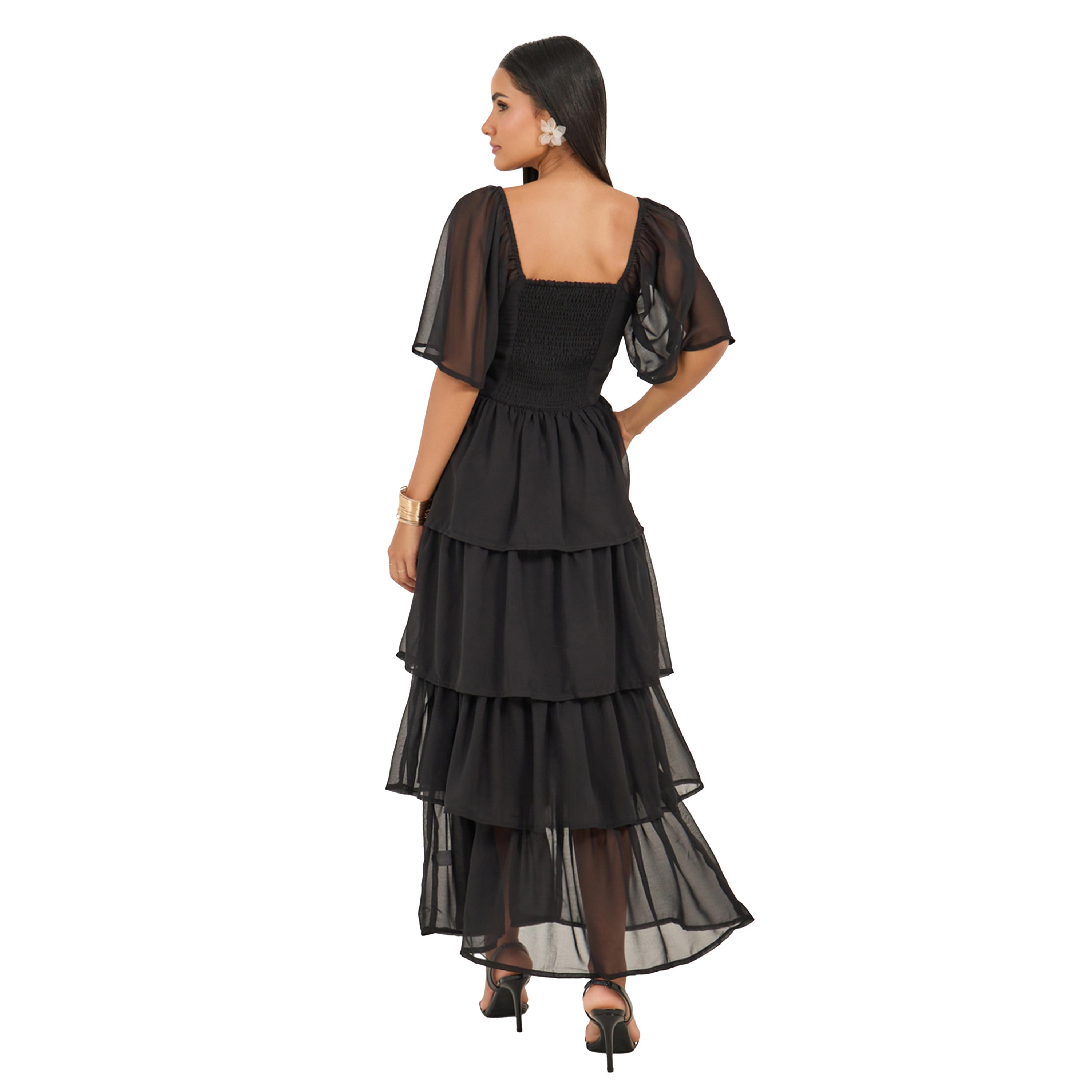 ستايلي - فستان ماكسي بأكمام ملاك-women-clothing-dresses-image-5