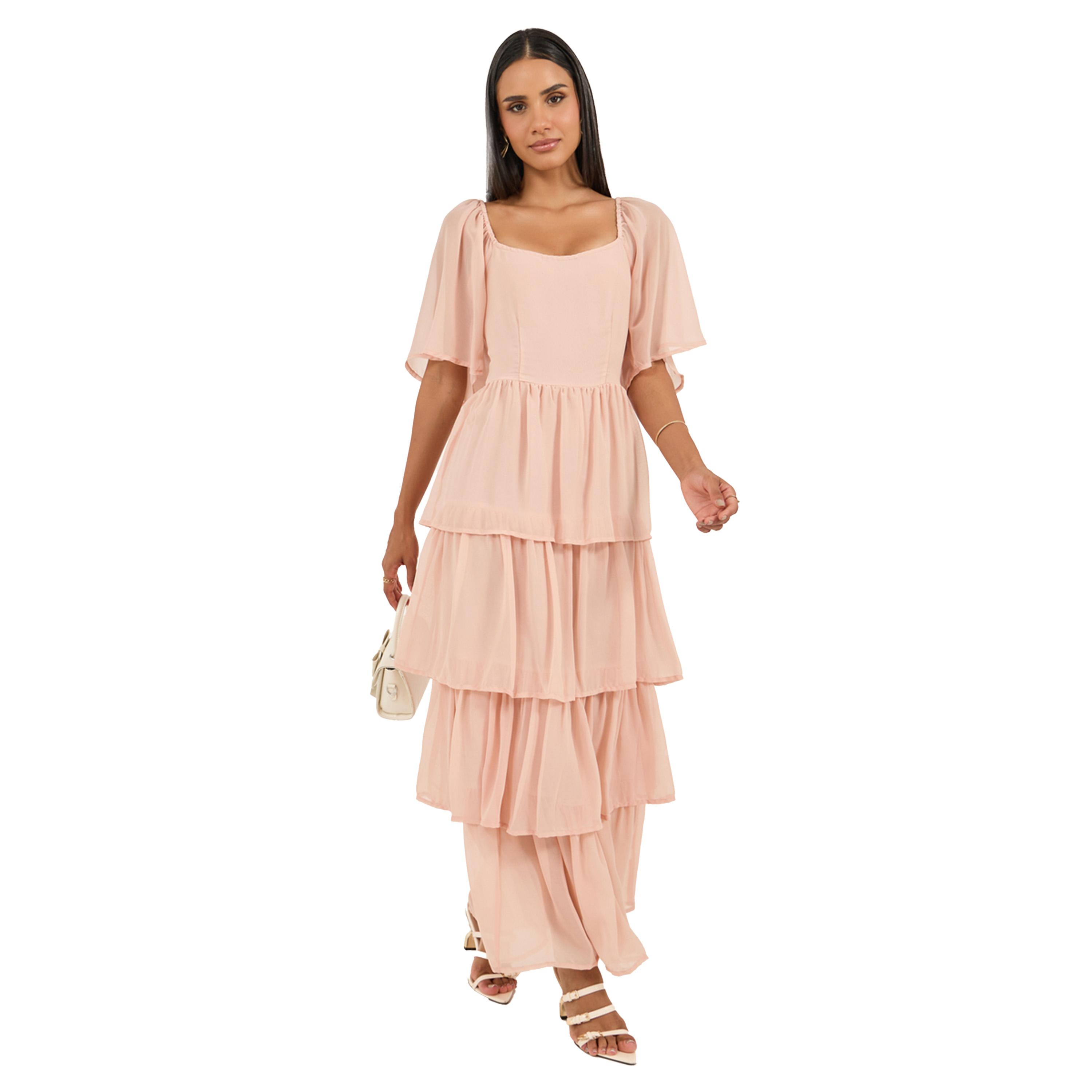 Styli Angel Sleeve Tiered Maxi Dress-women-clothing-dresses-image-2