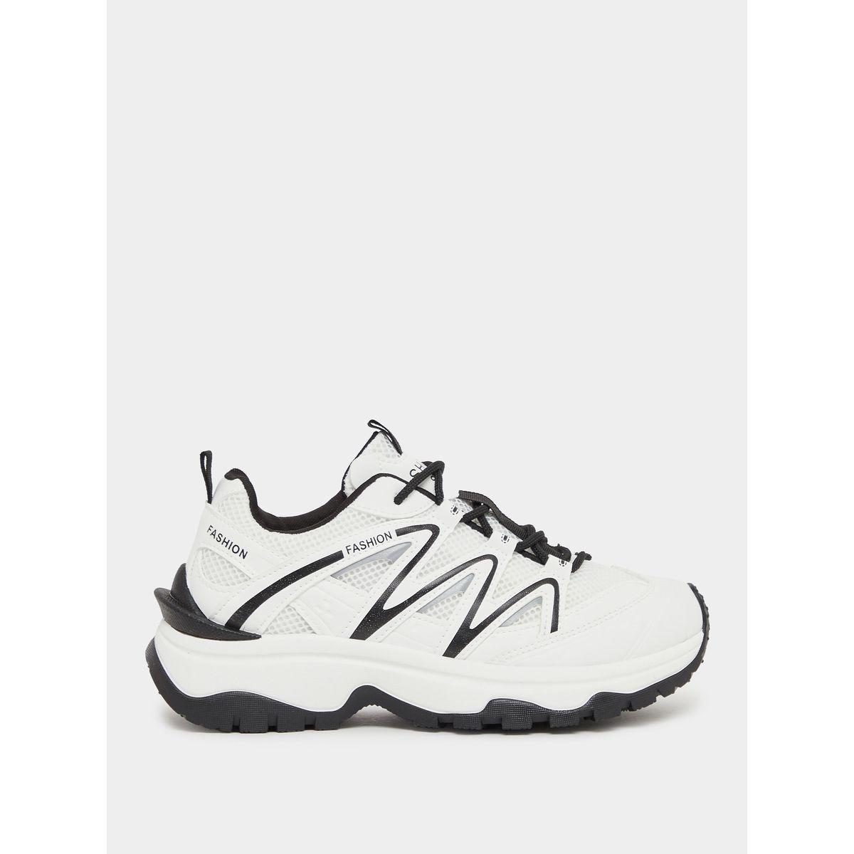 Textured Chunky Sole Sneakers-women-shoes-sneakers-image-2