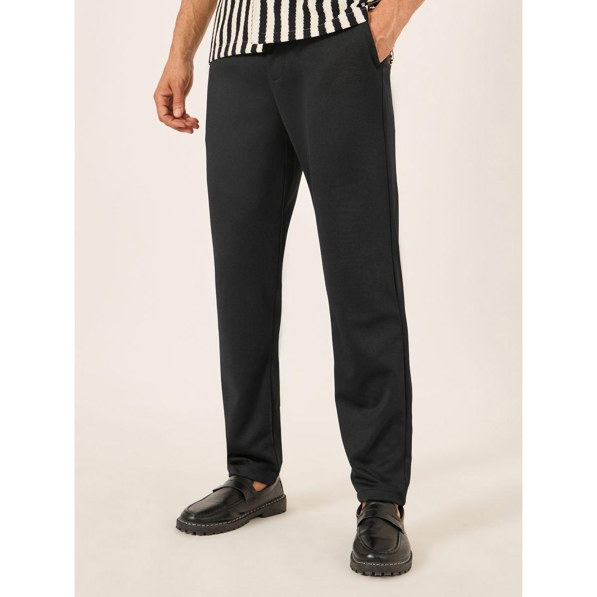 Styli Solid Slim Fit Knitted Pants-men-clothing-bottoms-trousersandchinos-trousers-image-1