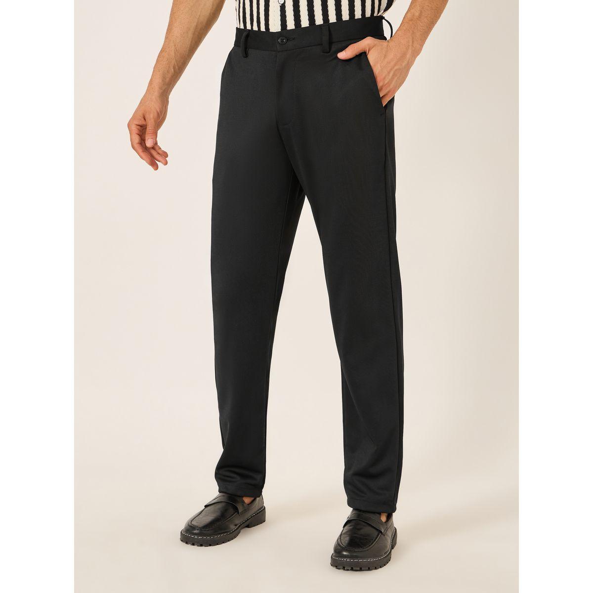 Styli Solid Slim Fit Knitted Pants-men-clothing-bottoms-trousersandchinos-trousers-image-3