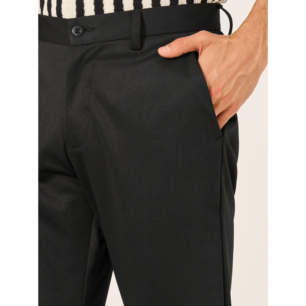 Styli Solid Slim Fit Knitted Pants-men-clothing-bottoms-trousersandchinos-trousers-image-4