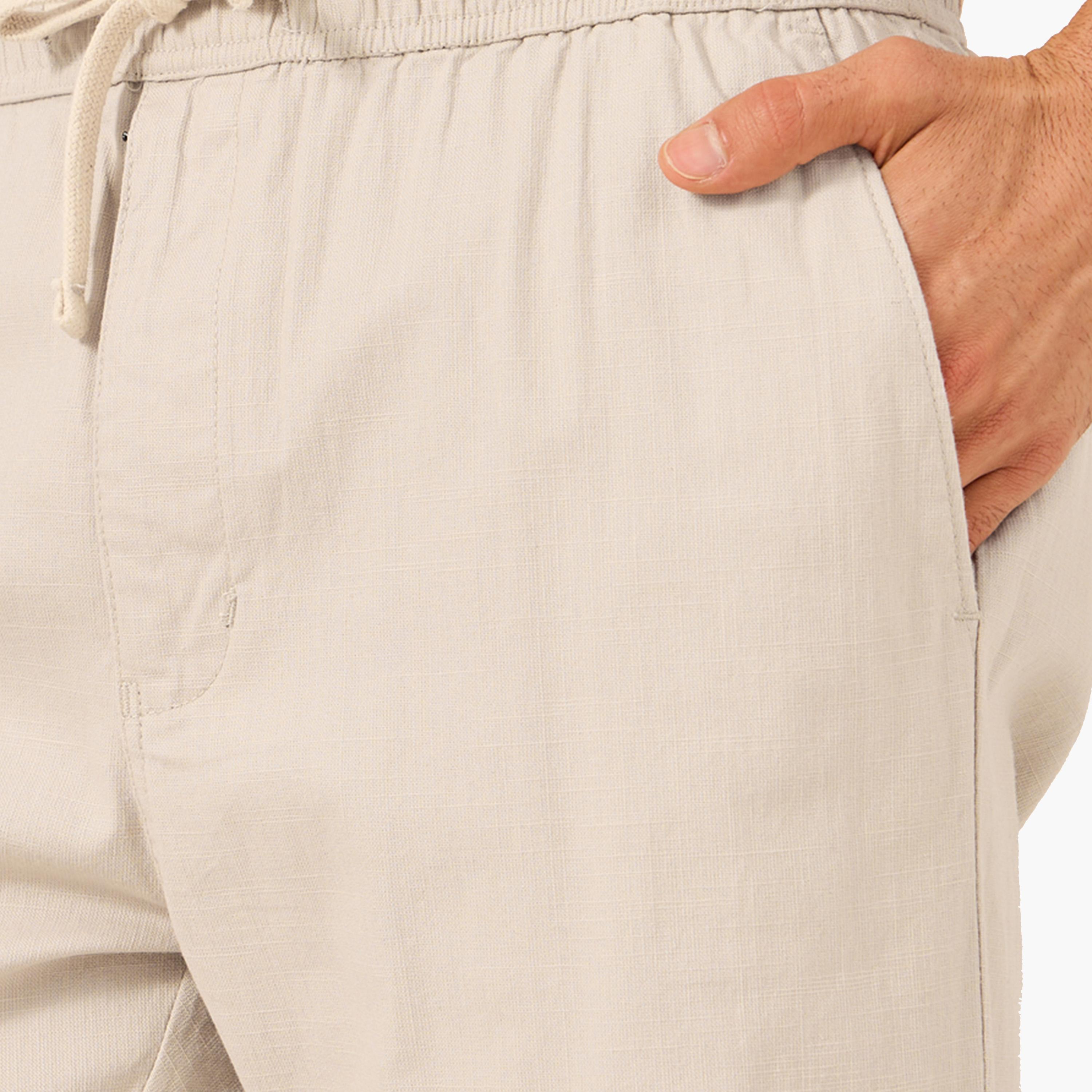 Styli Solid Relaxed Fit Elasticated Cuffed Joggers with Contrast Drawstring-men-clothing-bottoms-joggers-image-3