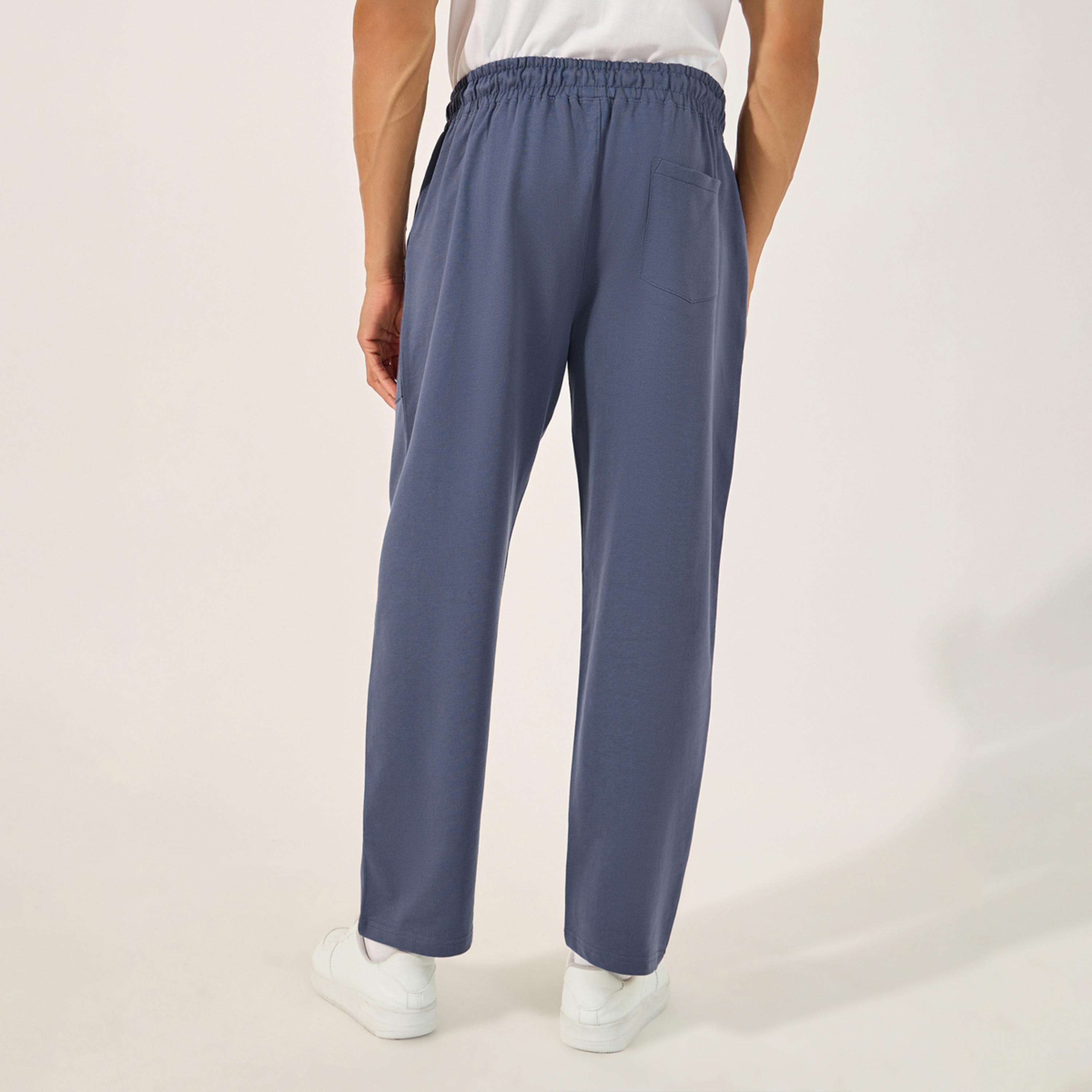Styli Relaxed Fit Reverse Pocket Open Hem Terry Joggers-men-clothing-bottoms-joggers-image-4