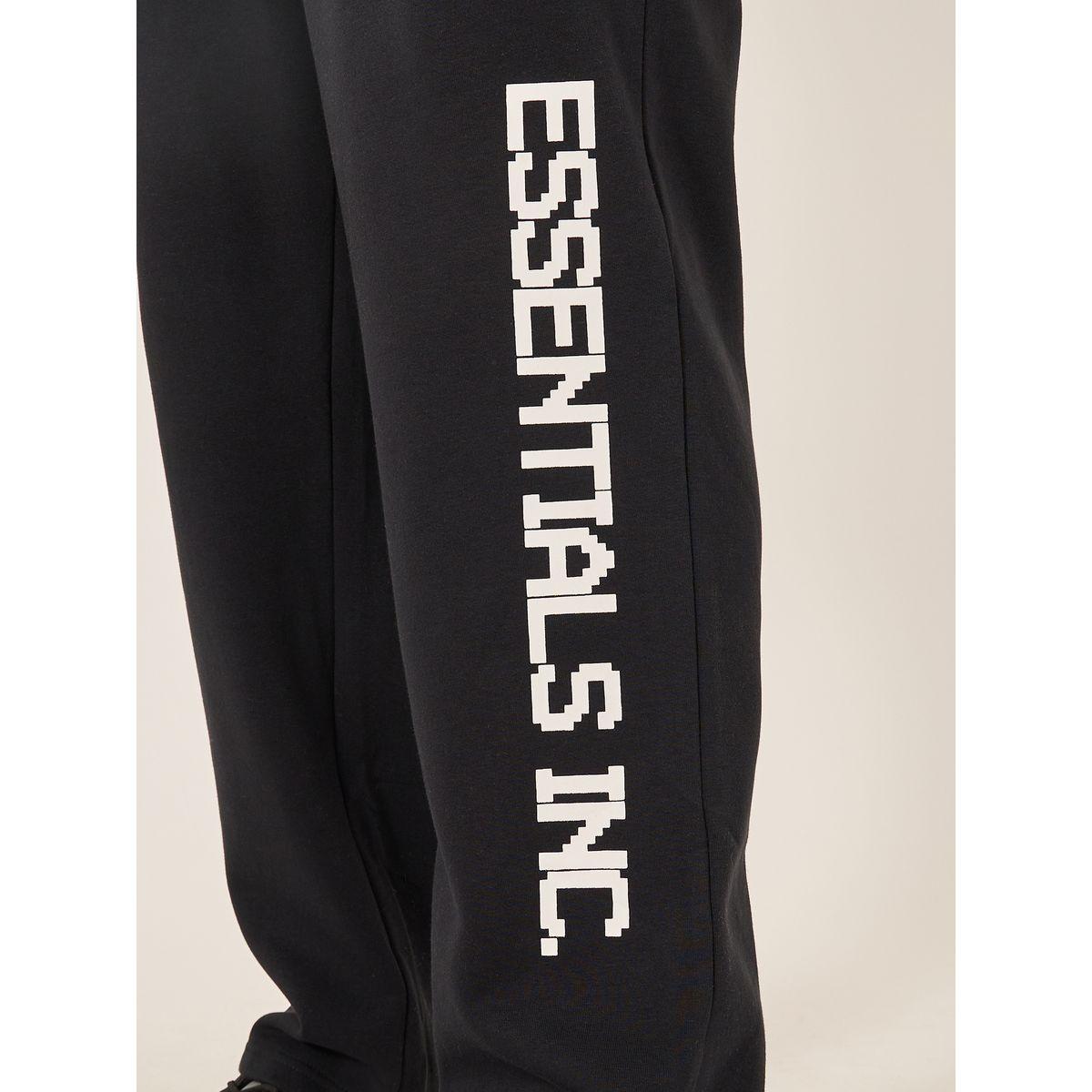 جوغر فليس فضفاض بطبعة بيكسل وحافة مفتوحة-men-clothing-bottoms-joggers-image-3