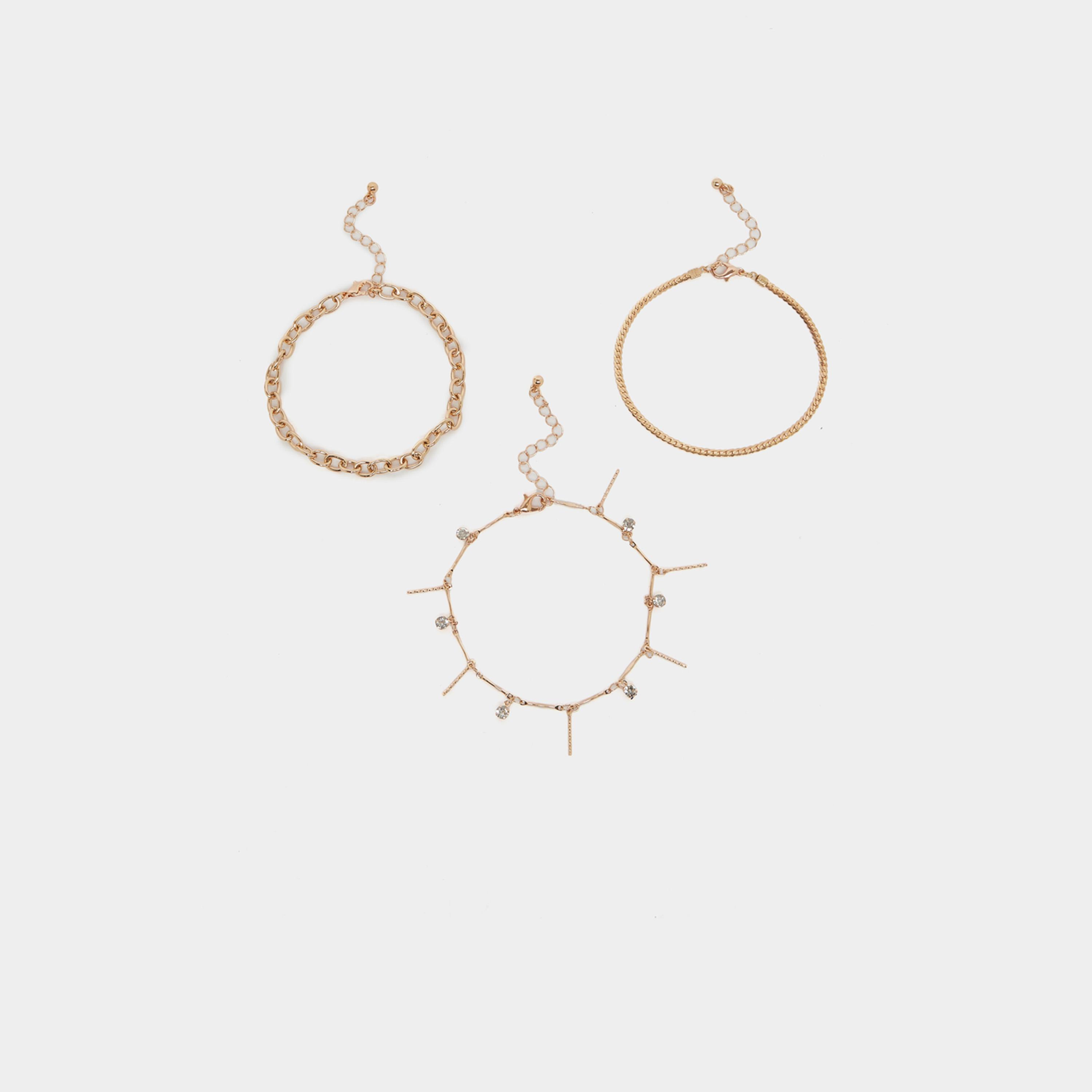 Styli Set of 3 - Drop Embellished Anklet-women-watchesandjewellery-jewellery-anklets-image-1