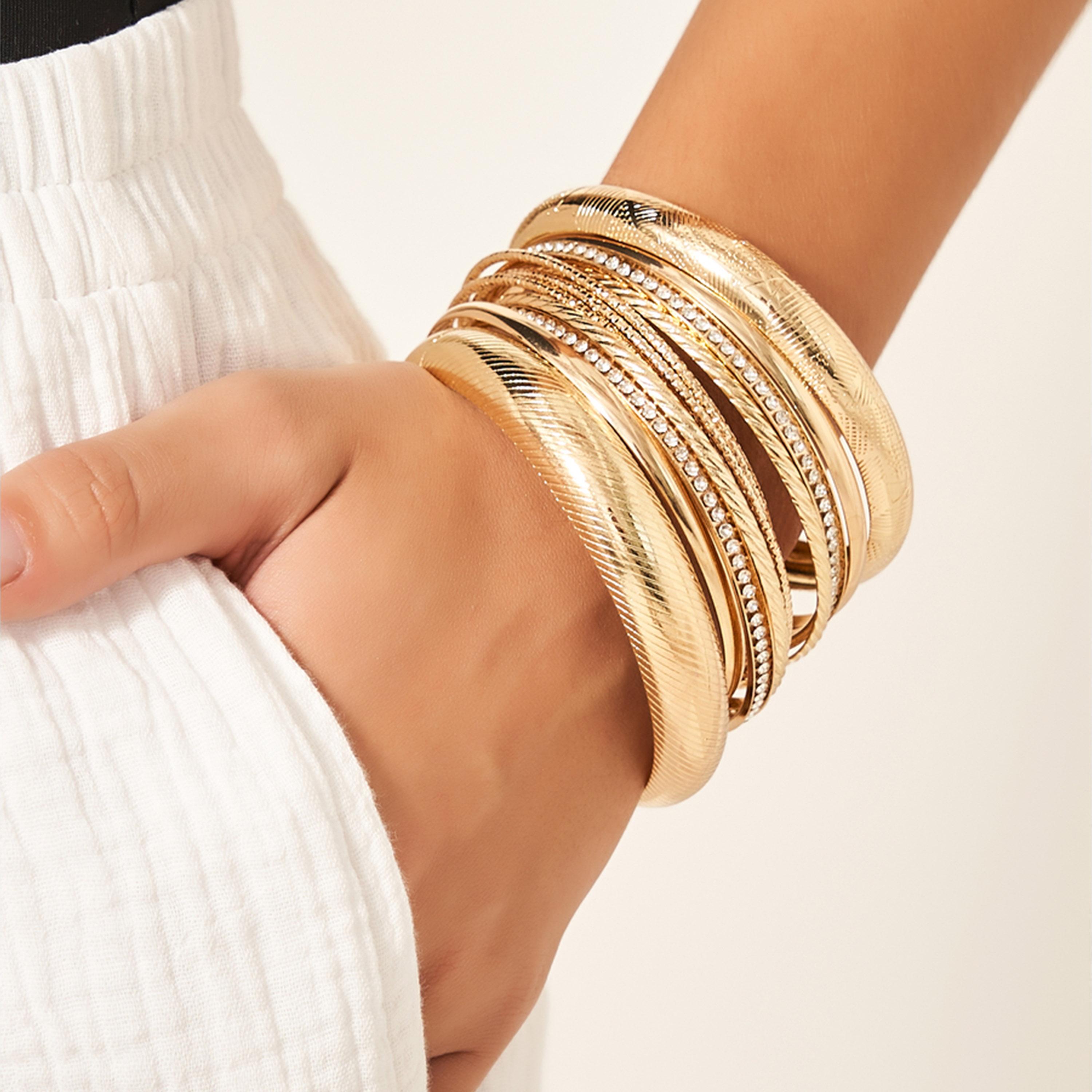 ستايلي - مجموعة من 11 قطعة - أساور مزخرفة-women-watchesandjewellery-jewellery-banglesandbracelets-image-1