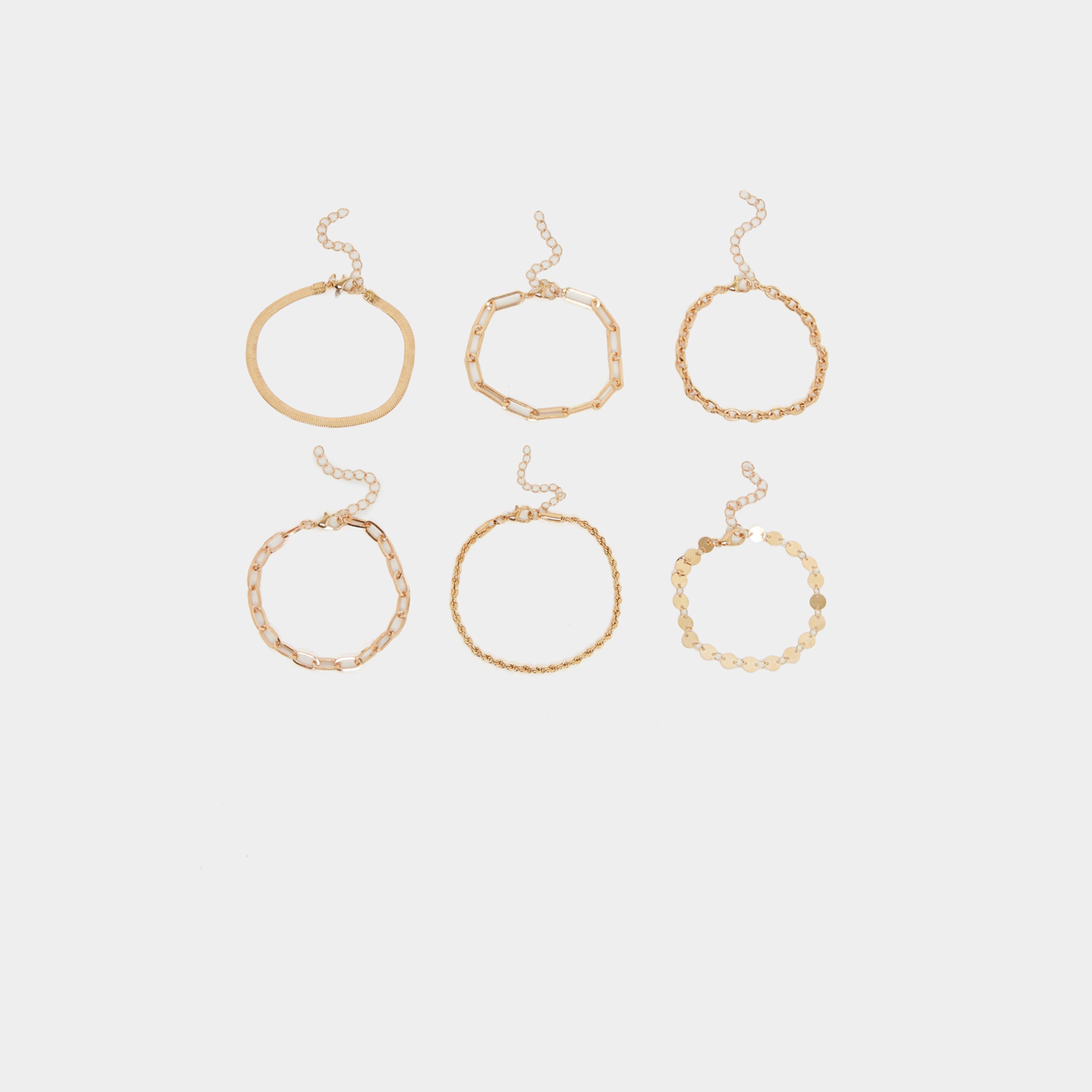 ستايلي - مجموعة من 6 قطع - أساور بسلسلة مترابطة متنوعة-women-watchesandjewellery-jewellery-banglesandbracelets-image-2
