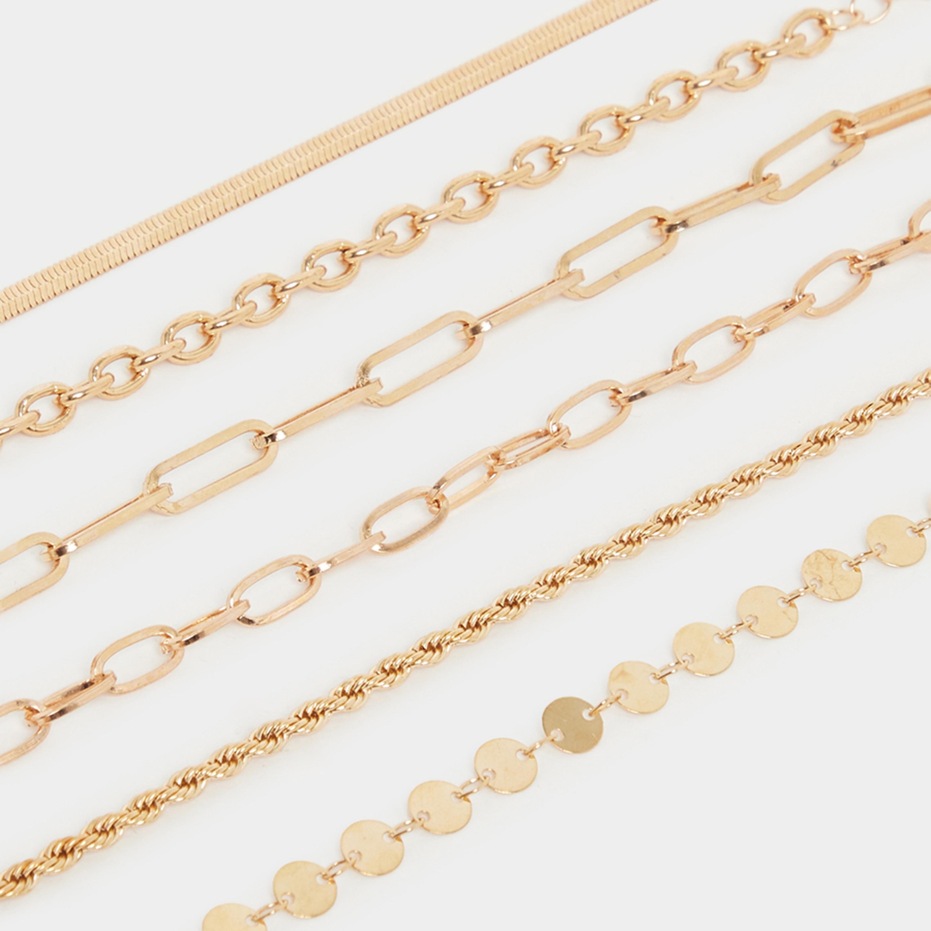 ستايلي - مجموعة من 6 قطع - أساور بسلسلة مترابطة متنوعة-women-watchesandjewellery-jewellery-banglesandbracelets-image-3