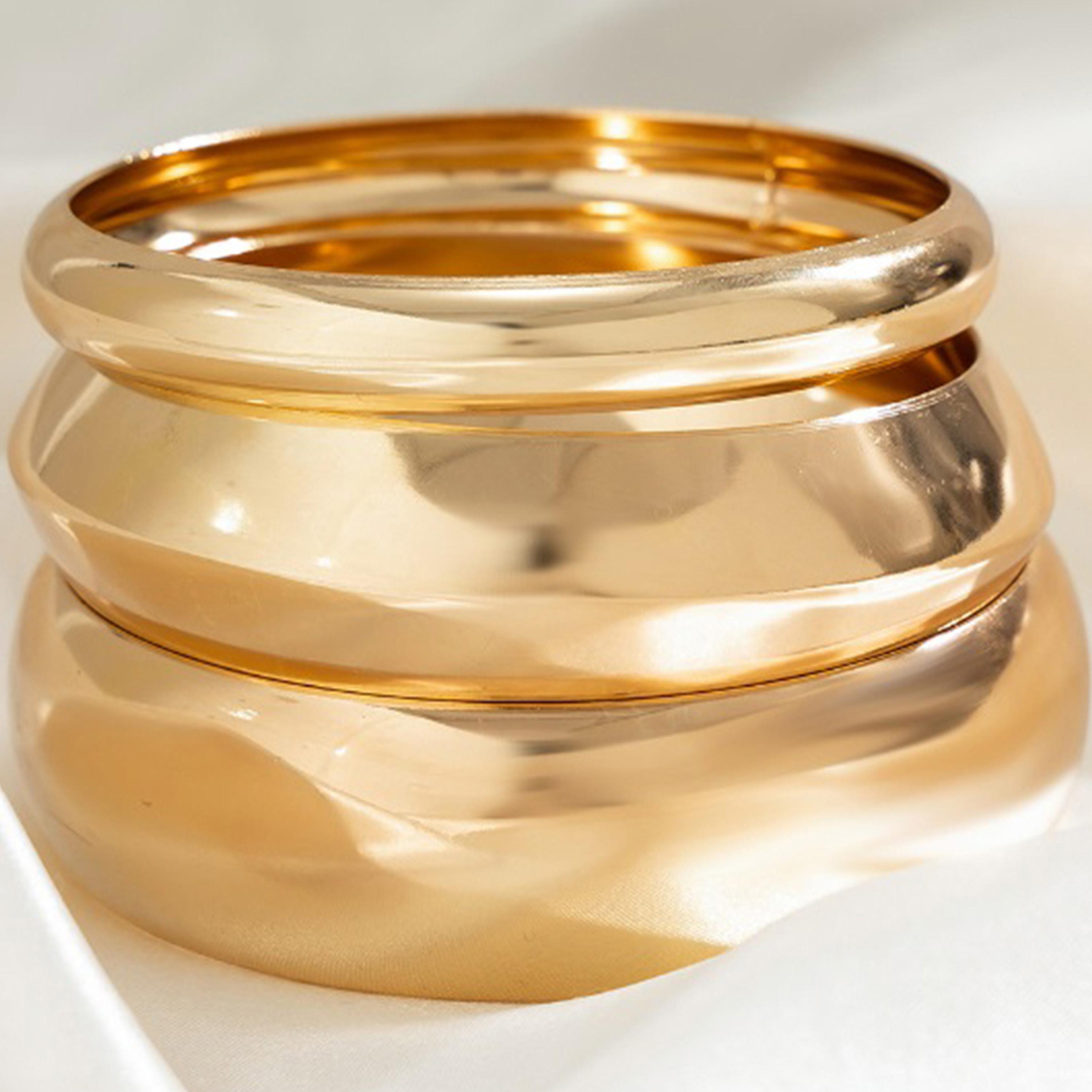 ستايلي - مجموعة من 3 قطع - أساور سميكة-women-watchesandjewellery-jewellery-banglesandbracelets-image-6