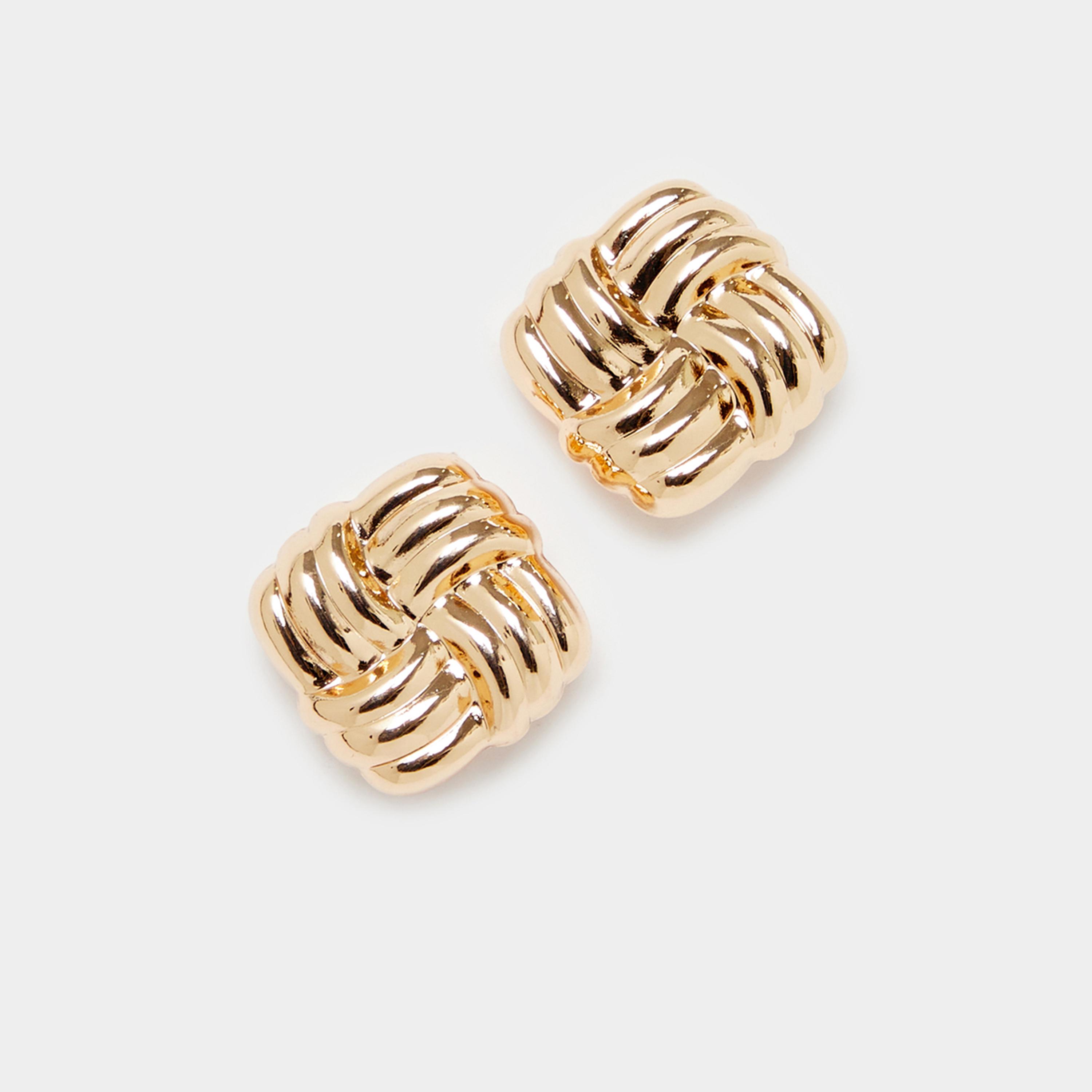 ستايلي - أقراط مربعة منقوشة-women-watchesandjewellery-jewellery-earrings-image-1