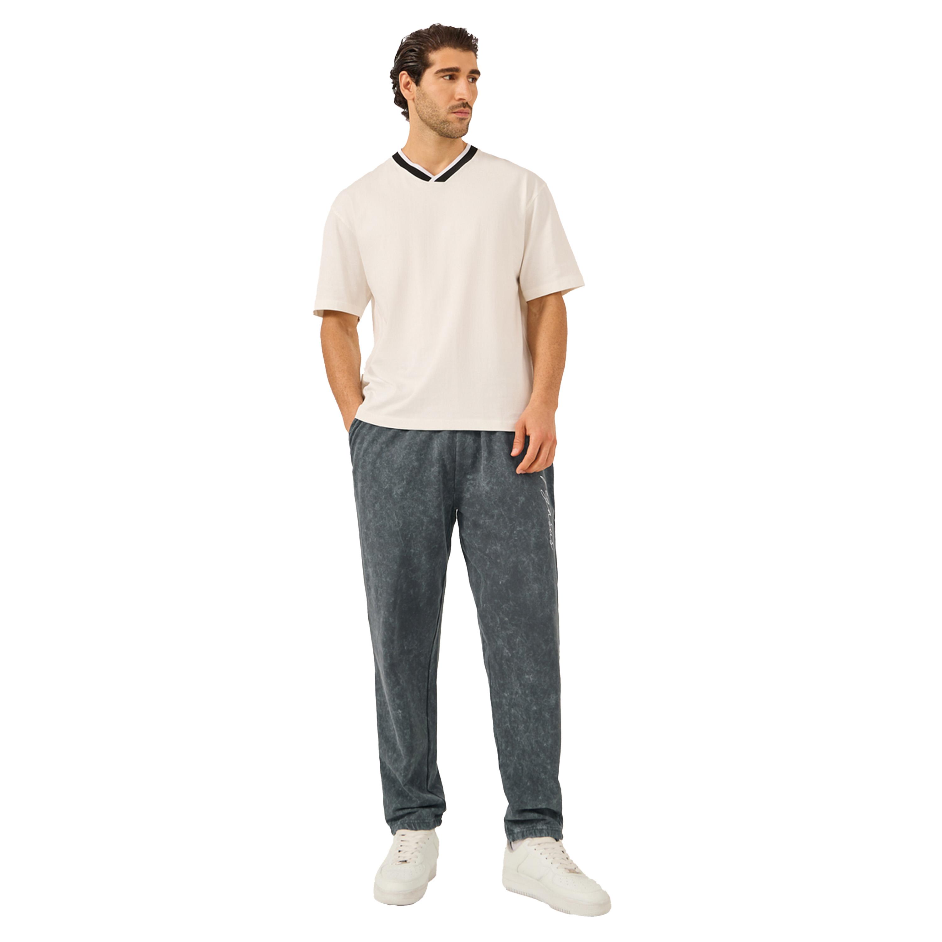 Styli Acid Washed Slogan Print Slim Fit Terry Jogger-men-clothing-bottoms-joggers-image-2